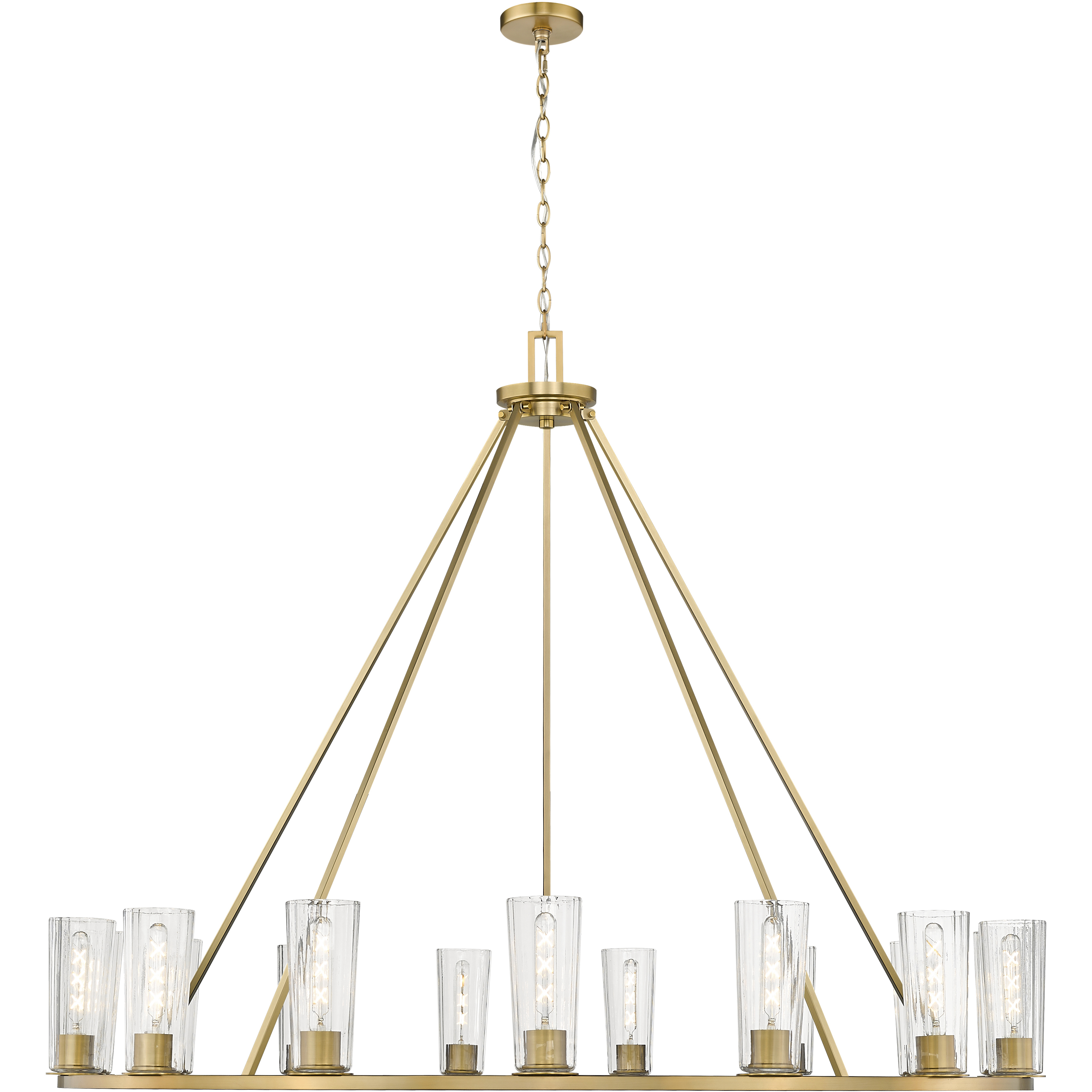 Titus 15 Light 62.5 inch Modern Gold Chandelier Ceiling Light