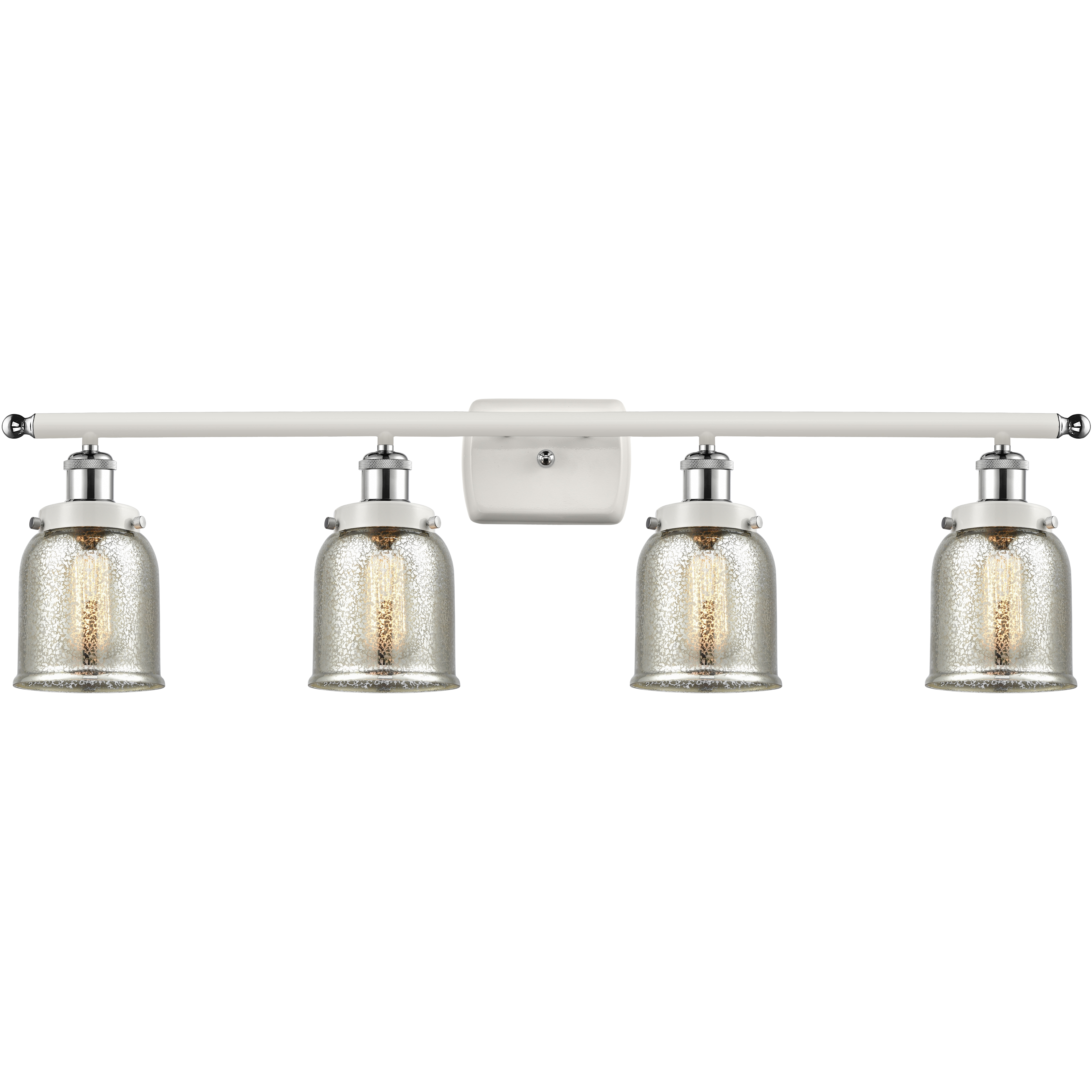Ballston Urban Bell LED 36 inch White and Polished Chrome Bath Vanity Light Wall Light in Silver Plated Mercury Glass