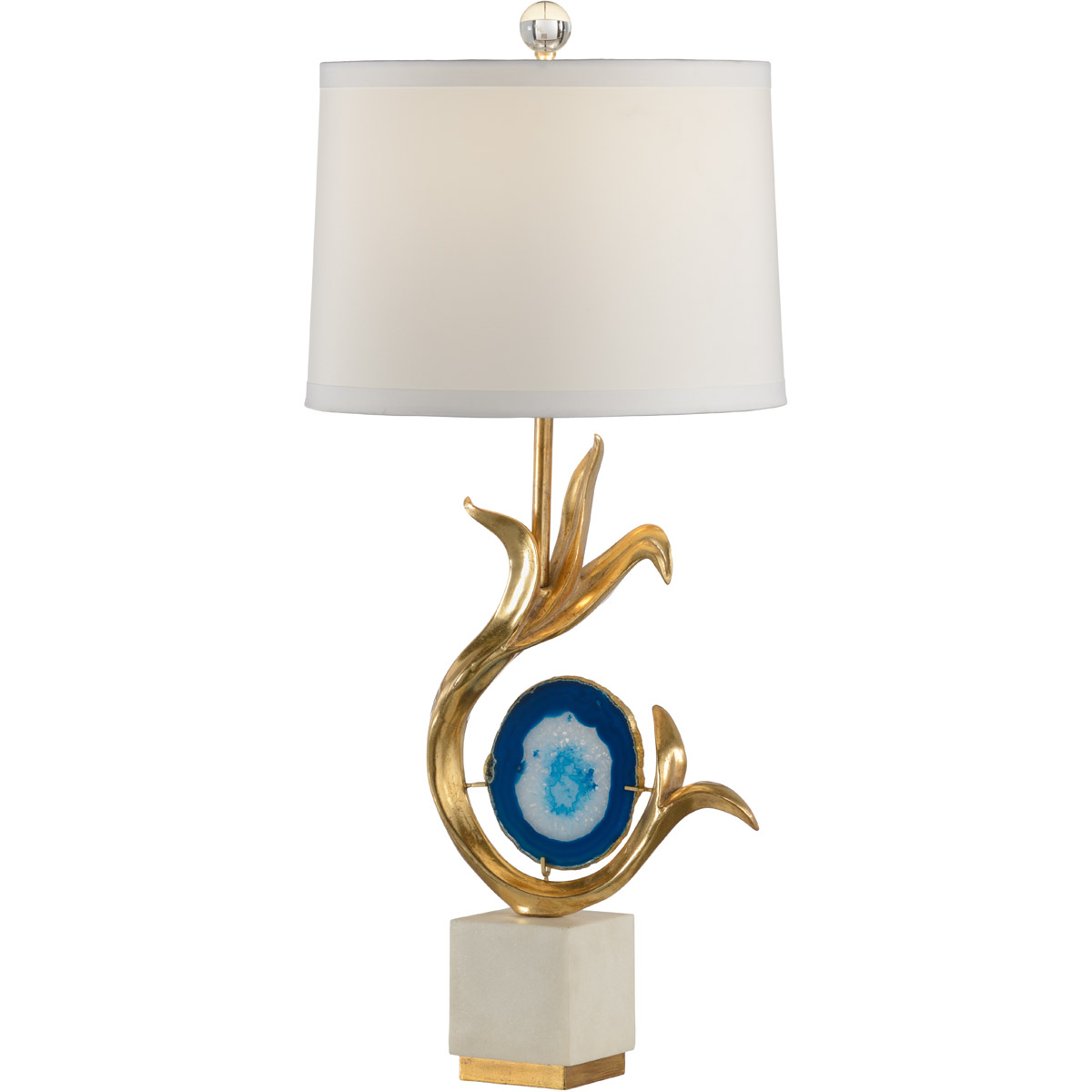 Wildwood 32 inch 100 watt Gold Leaf Table Lamp Portable Light