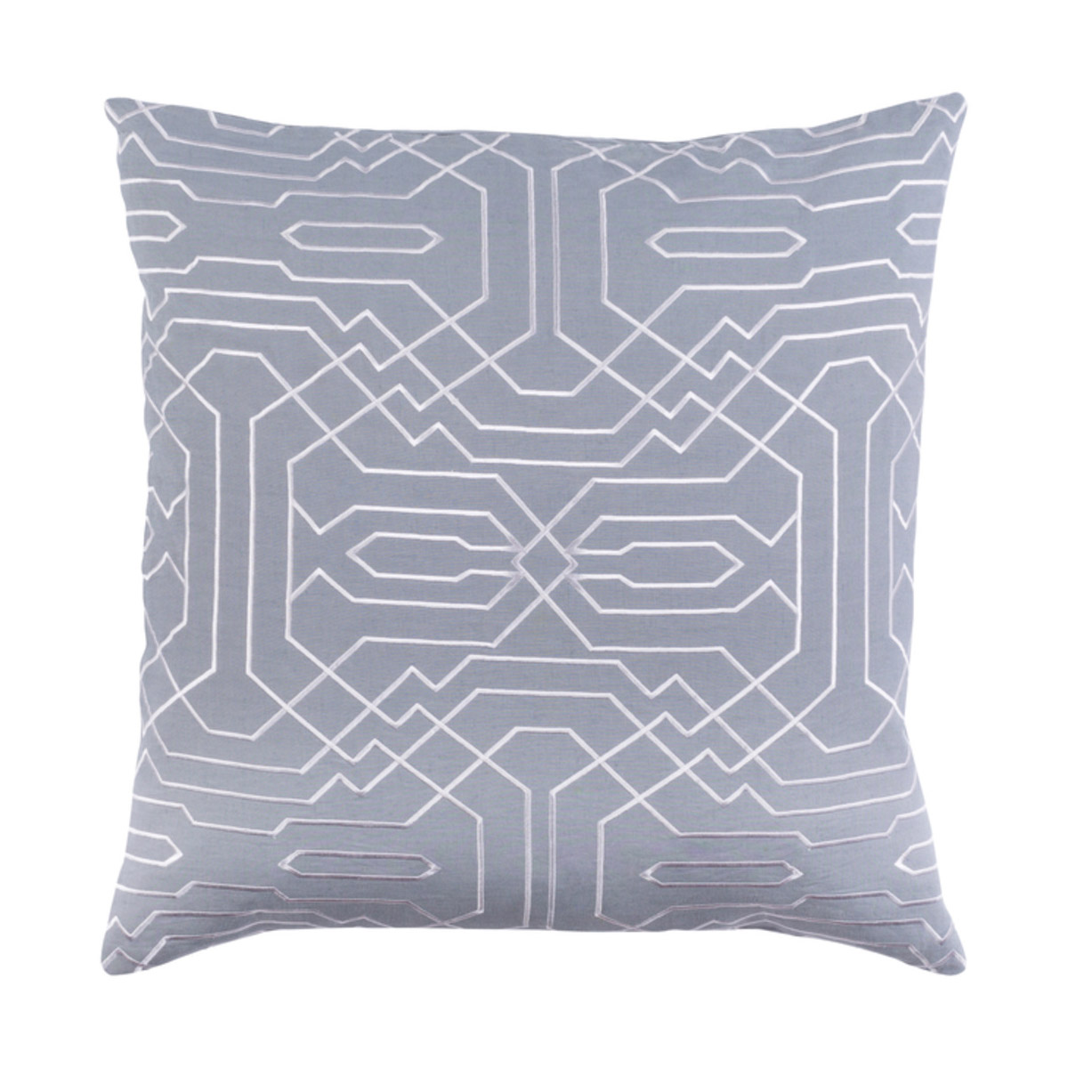 Ridgewood 18 X 18 inch Medium Gray and White Pillow