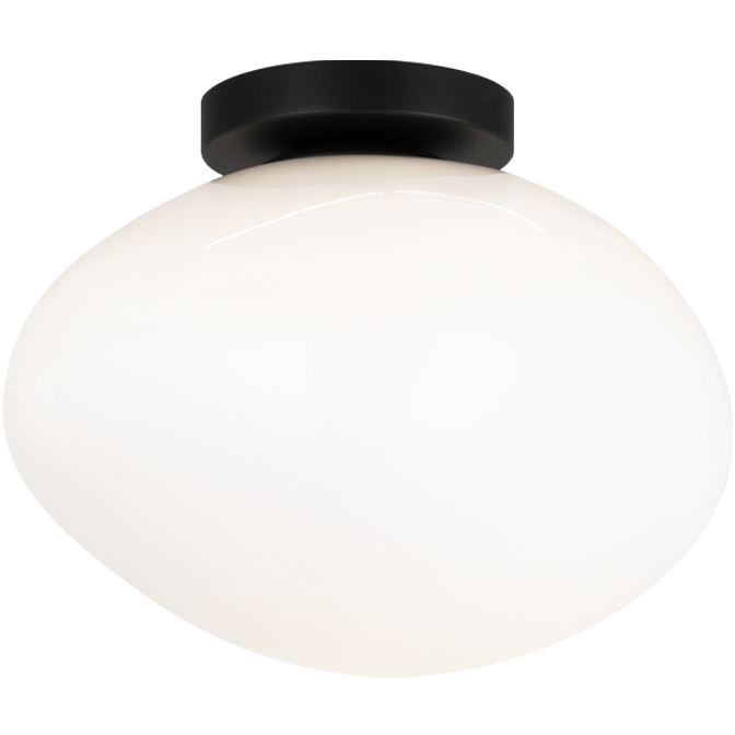 Melotte 1 Light 11.25 inch Black Wall Sconce Wall Light in Black and Opal Glass