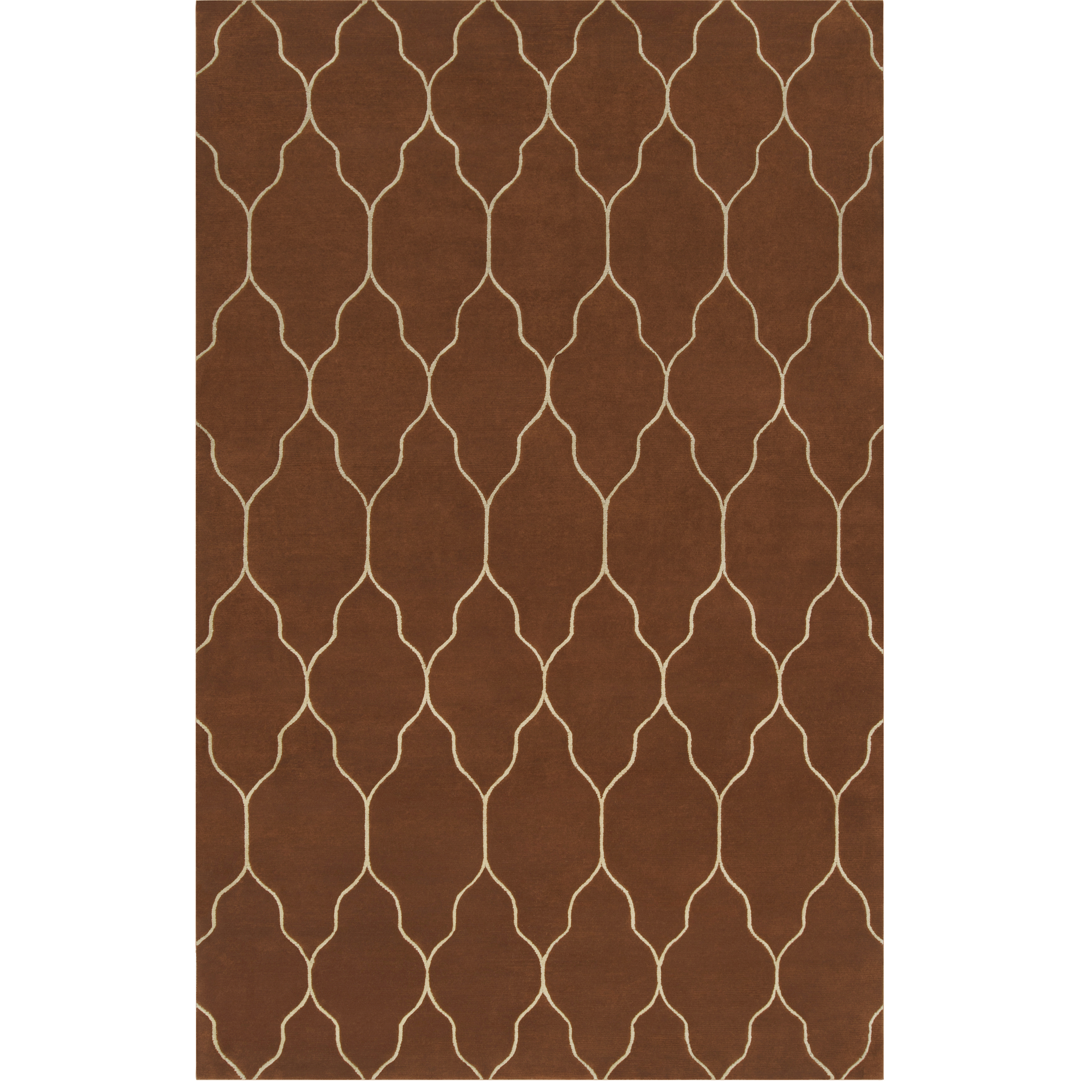 Gates 132 X 96 inch Dark Brown, Camel Rug