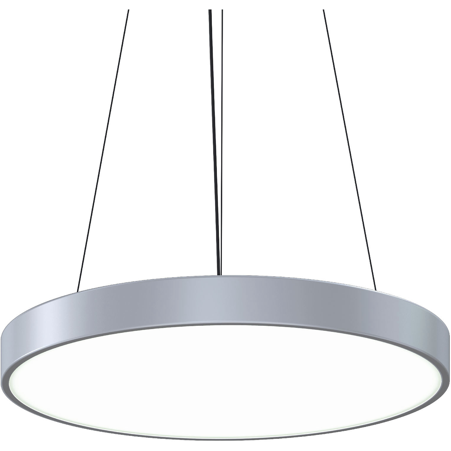 Pi LED 23.75 inch Bright Satin Aluminum Pendant Ceiling Light