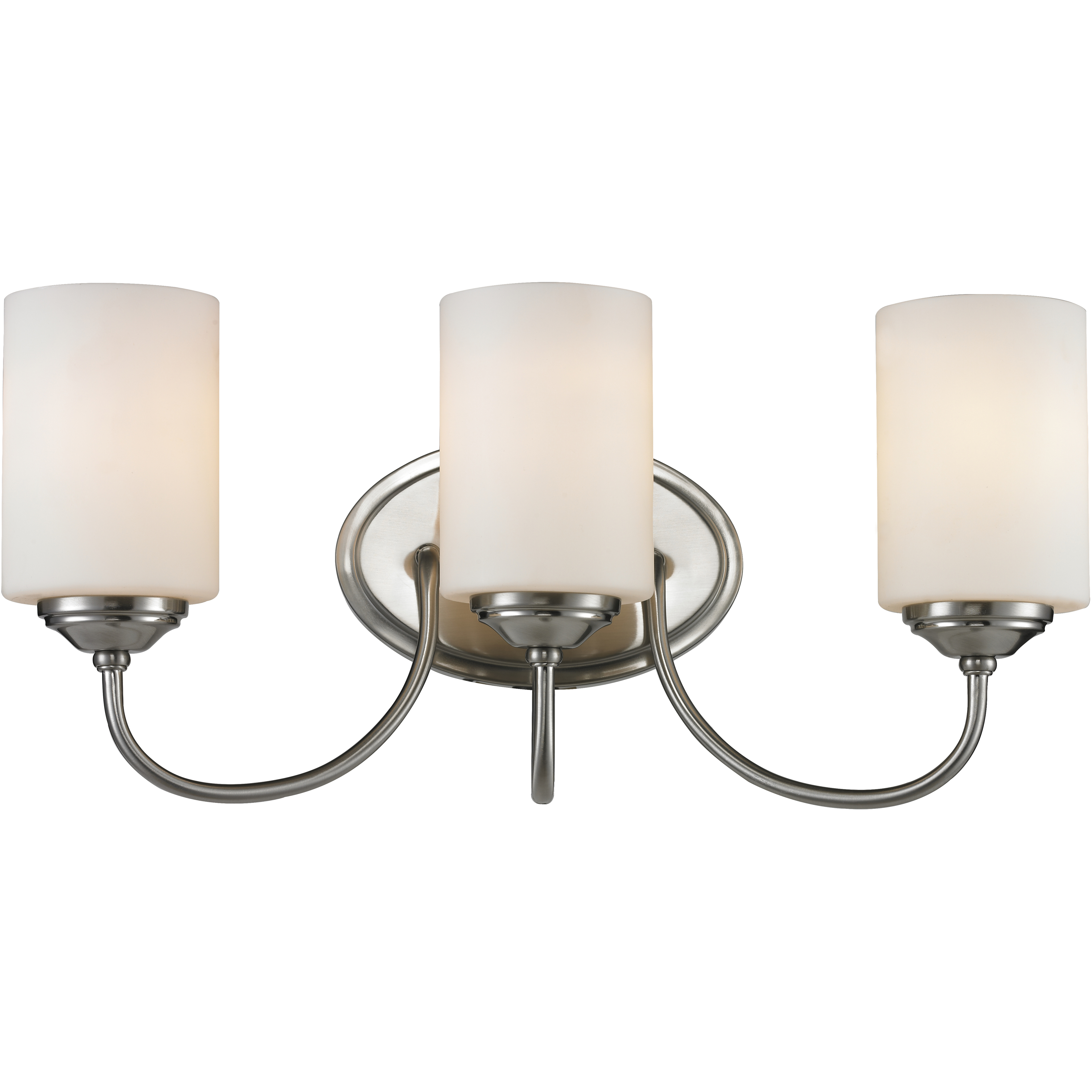 Cardinal 3 Light 19.25 inch Brushed Nickel Vanity Wall Light