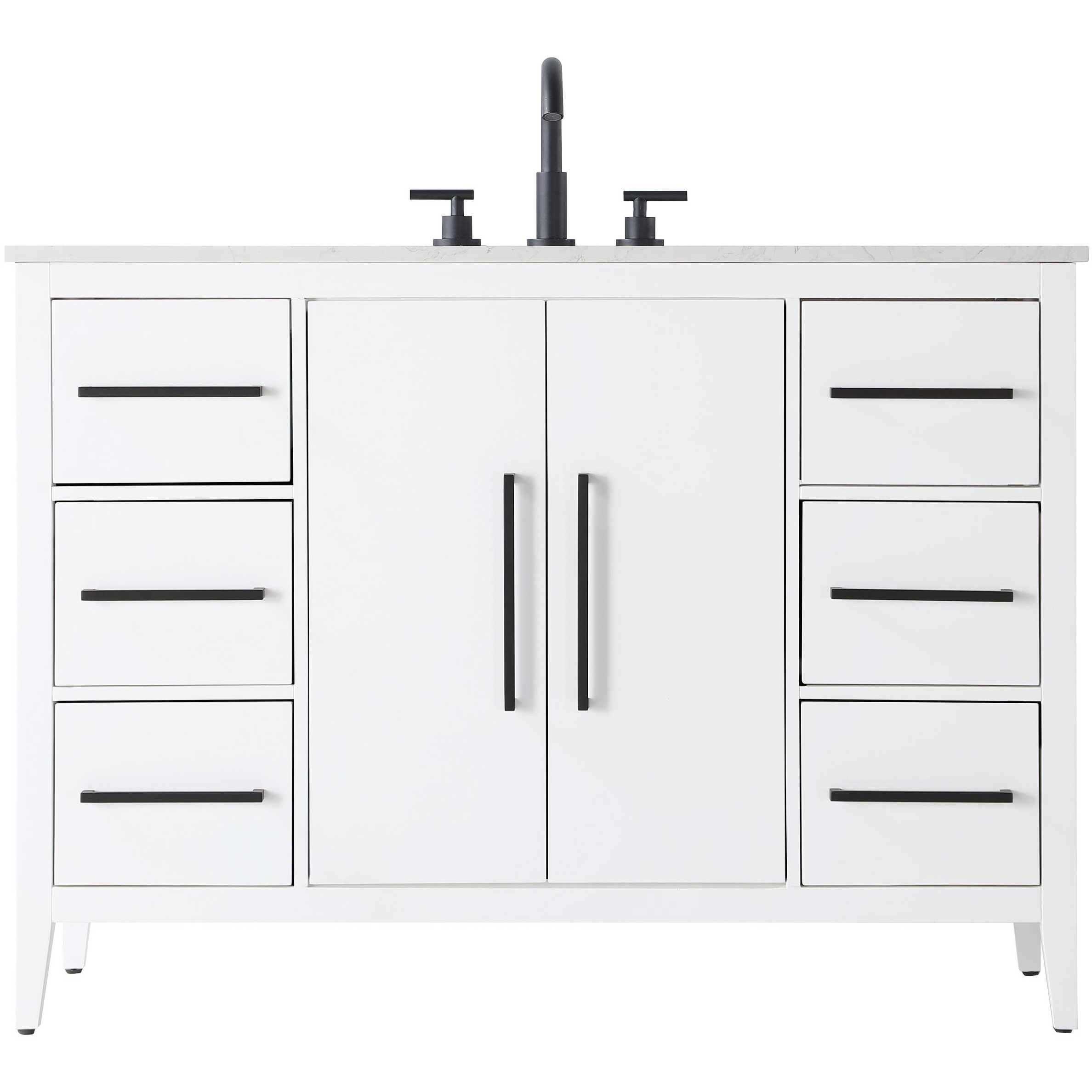 Millie 48 X 35 inch White Bathroom Vanity Cabinet