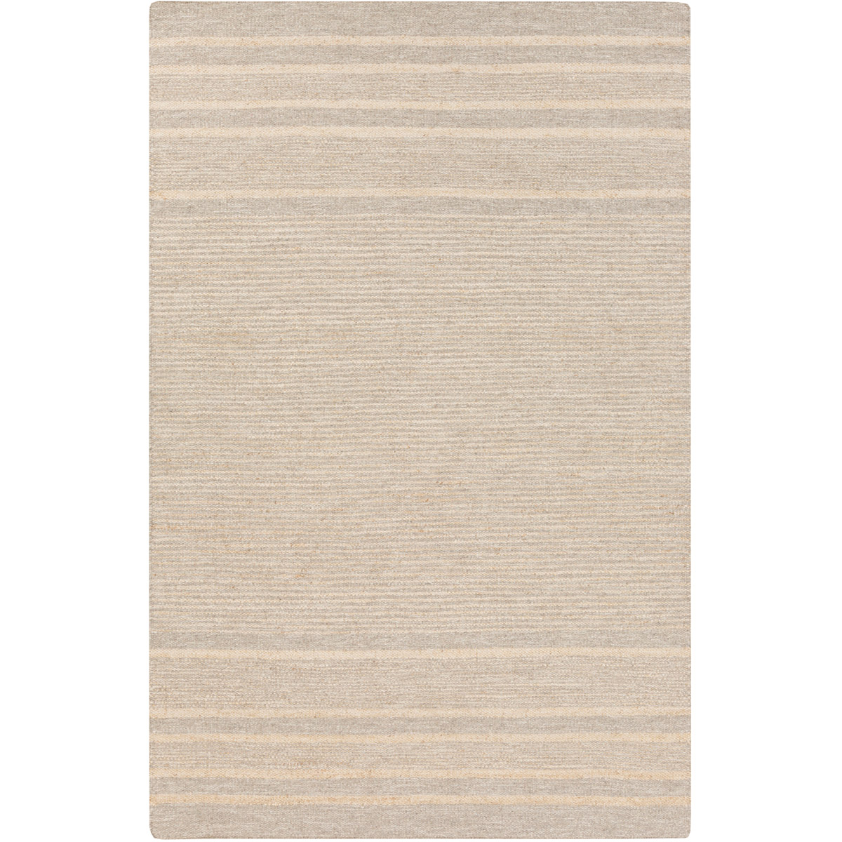 Fiji 132 X 96 inch Gray and Yellow Area Rug, Wool and Jute