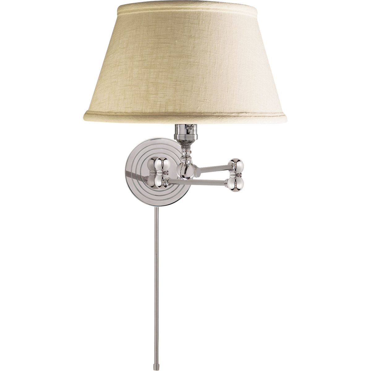 Chapman & Myers Boston2 18.5 inch 60 watt Polished Nickel Swing Arm Wall Light