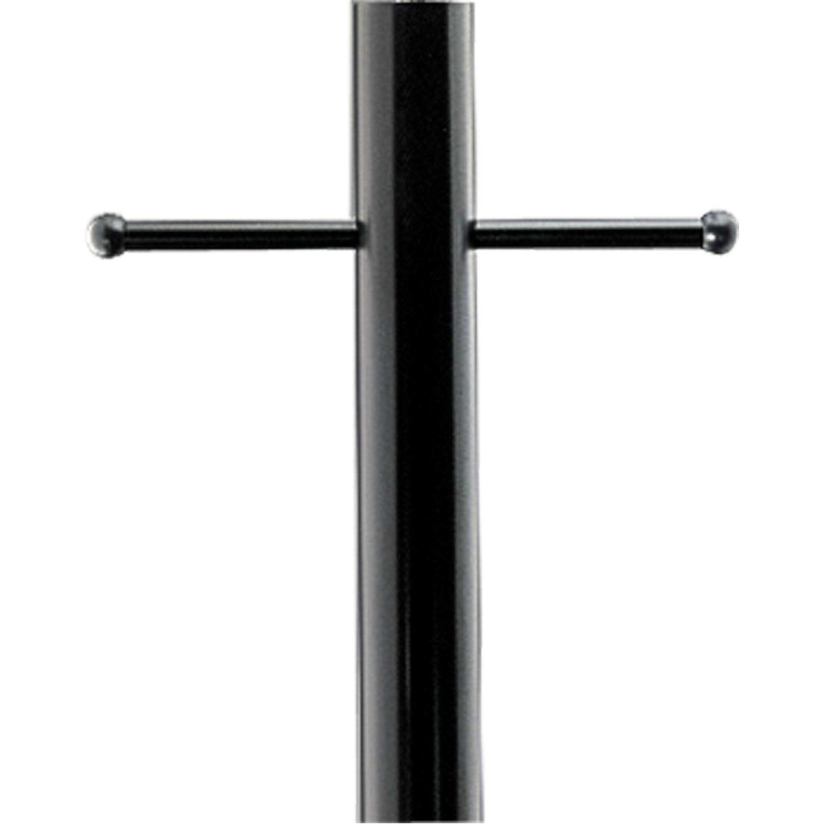 Outdoor Posts 84 inch Matte Black Outdoor Aluminum Post in No Photocell, with Ladder Rest