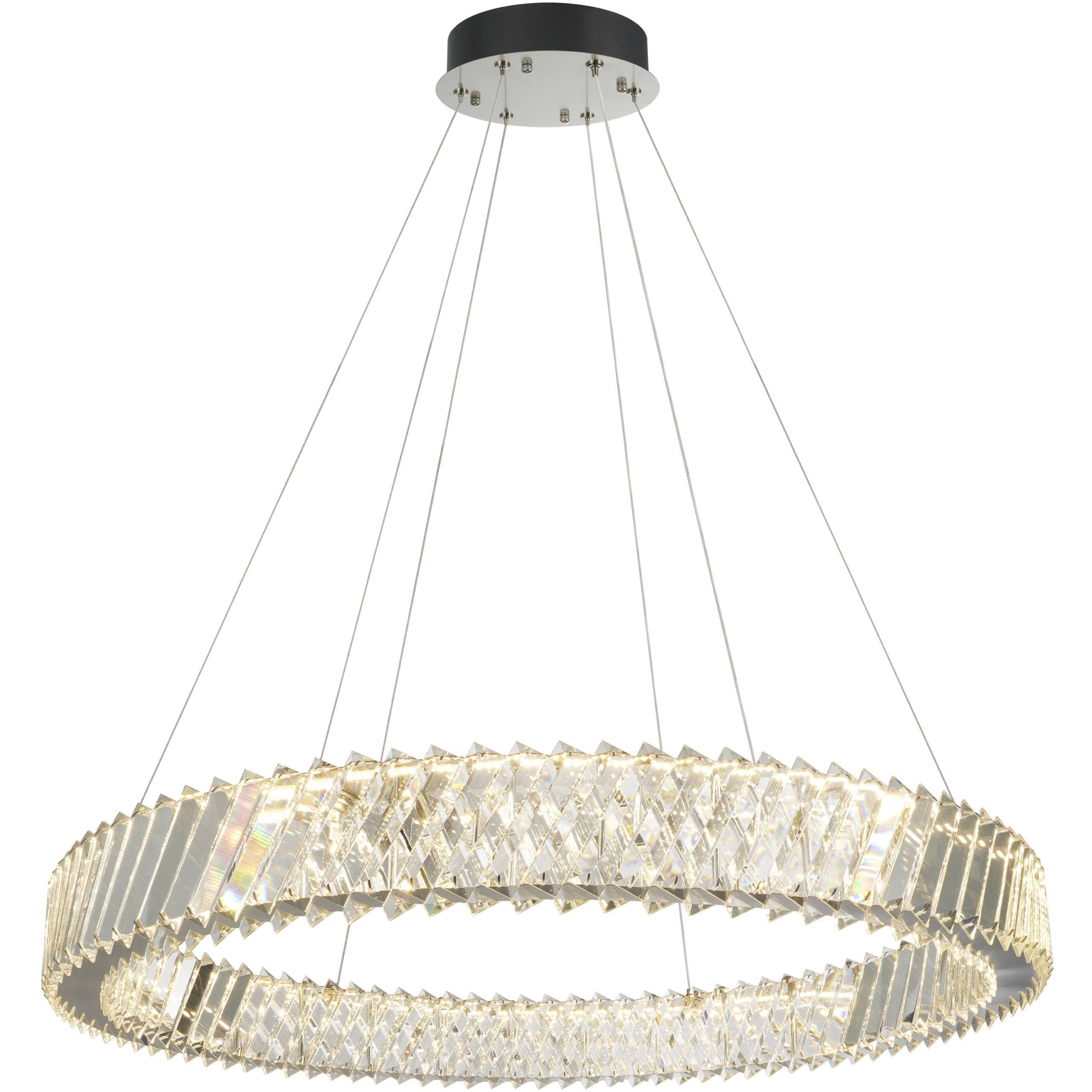 Alya LED 31.5 inch Polished Nickel Chandelier Ceiling Light