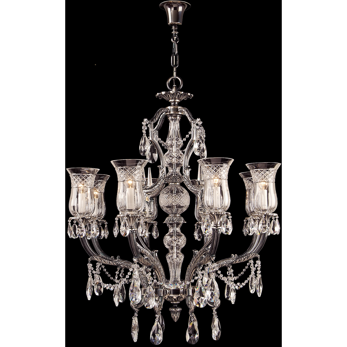 Mariner Luxury LED 36.22 inch Old Silver Chandelier Ceiling Light