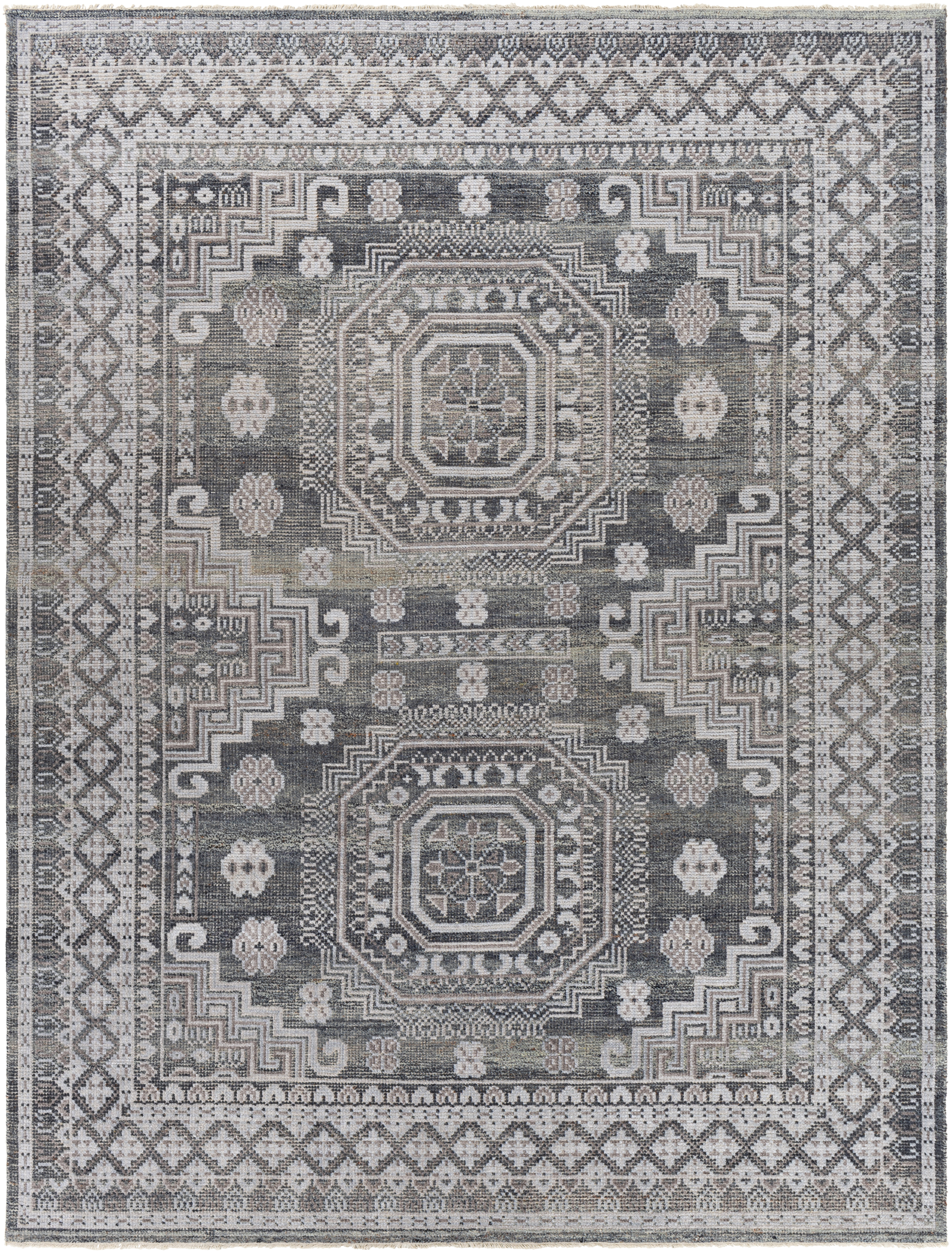Almeria 120 X 96 inch Black Rug in 8 x 10, Rectangle