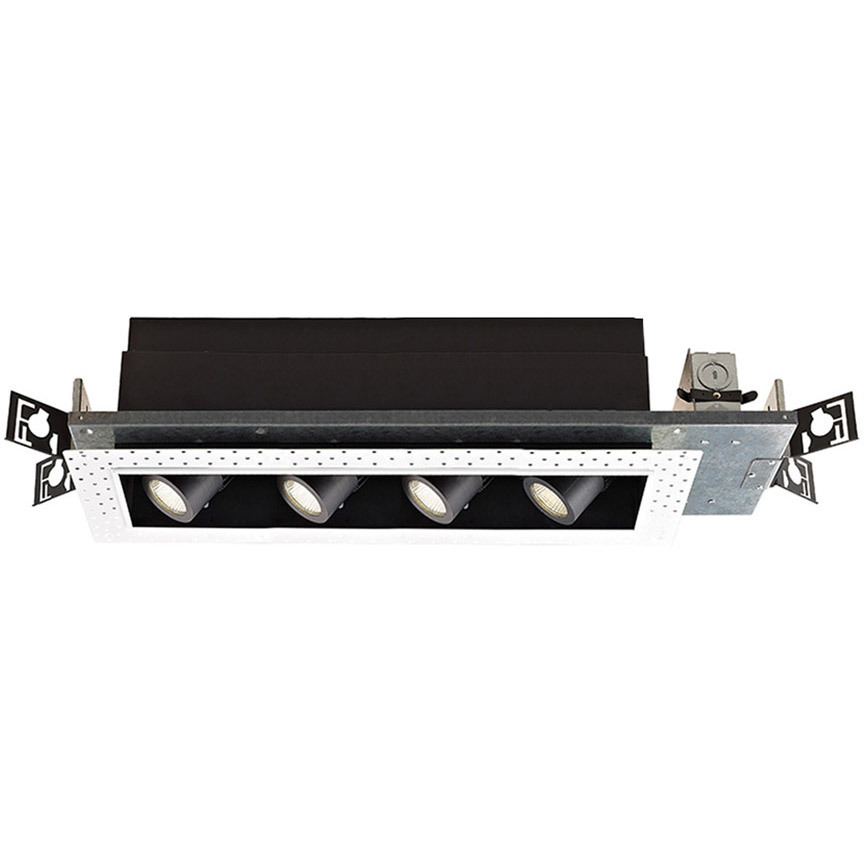 Precision Multiples LED Black Multiple Recessed Trim in 4000K, Non-IC