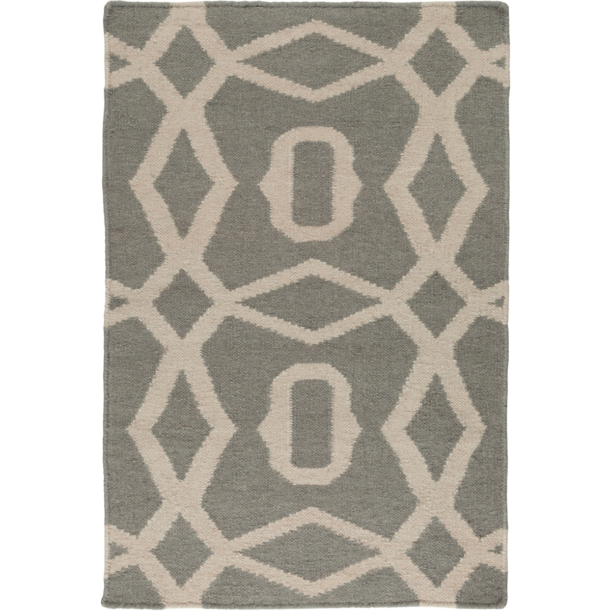 Frontier 36 X 24 inch Medium Gray, Beige Rug