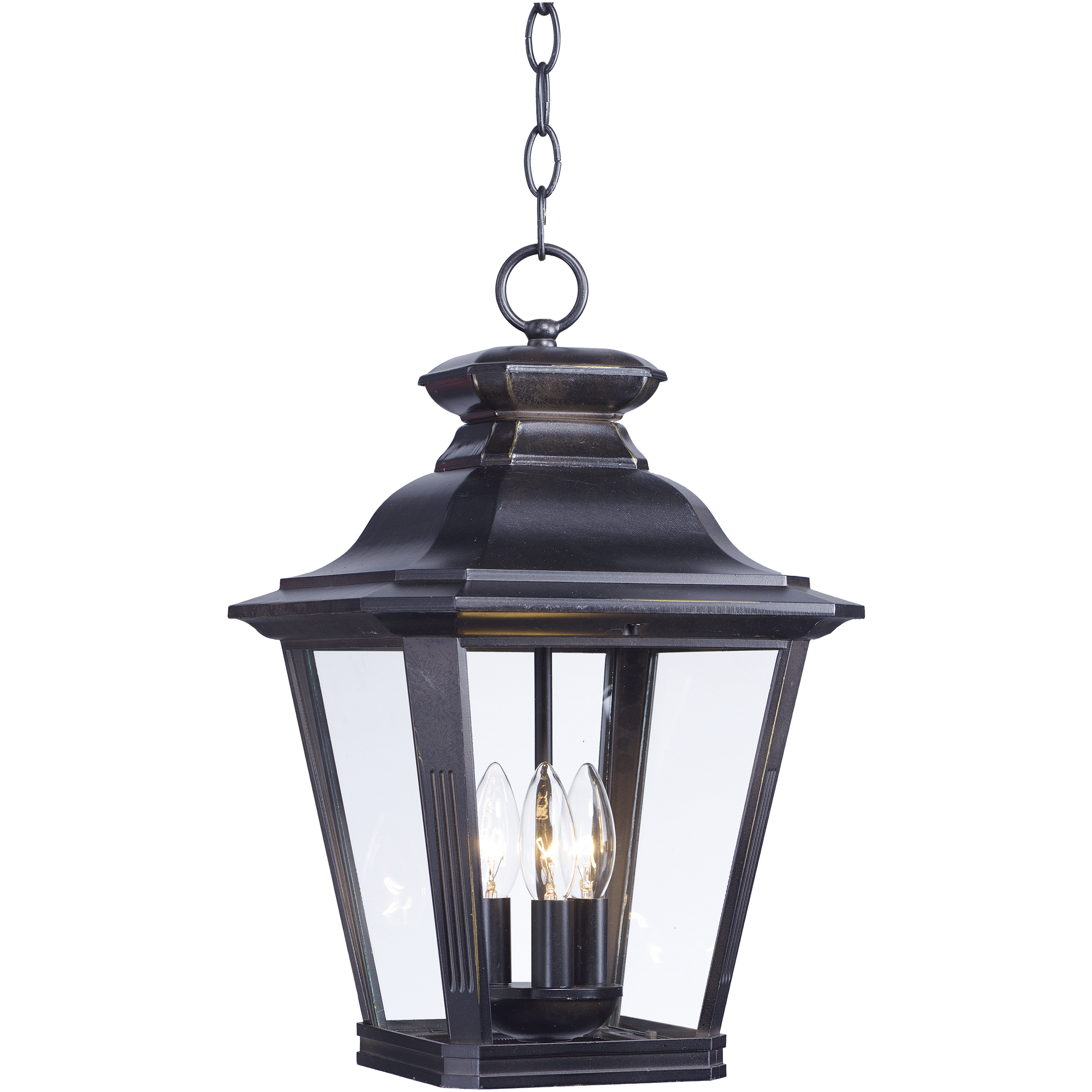 Knoxville 3 Light 11 inch Bronze Outdoor Hanging Lantern