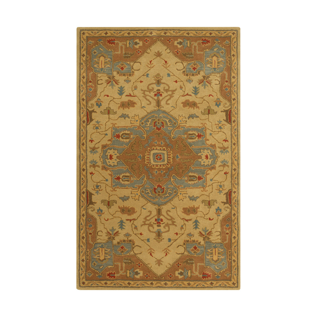 Caesar 72 X 48 inch Brown and Brown Area Rug, Wool