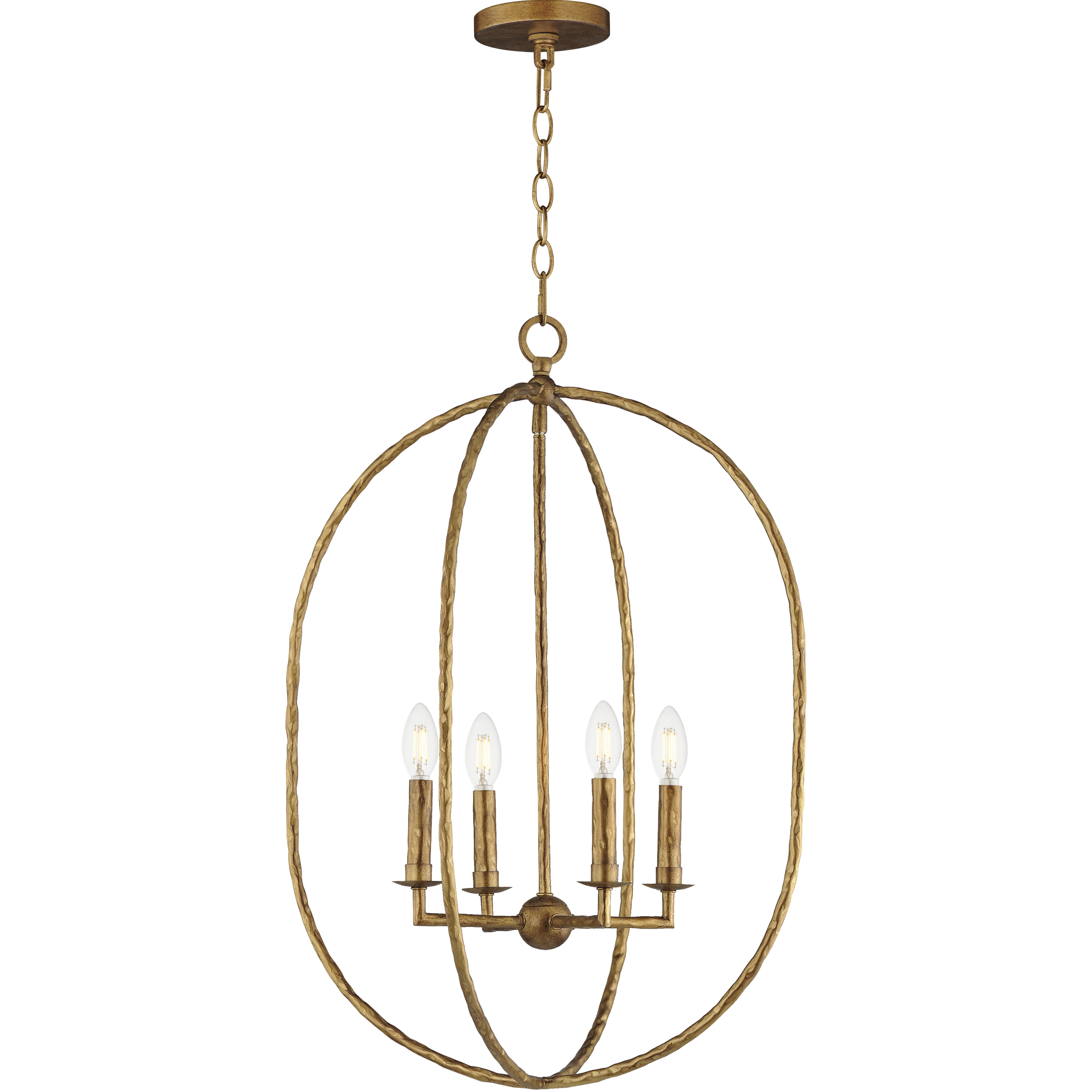 Martel 4 Light 20 inch Etruscan Gold Multi-Light Pendant Ceiling Light