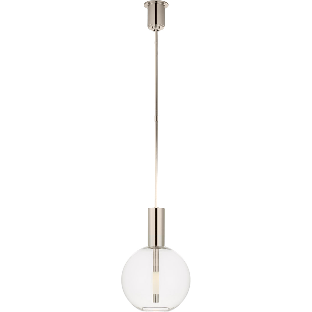 Kelly Wearstler Nye LED 13 inch Polished Nickel Globe Pendant Ceiling Light