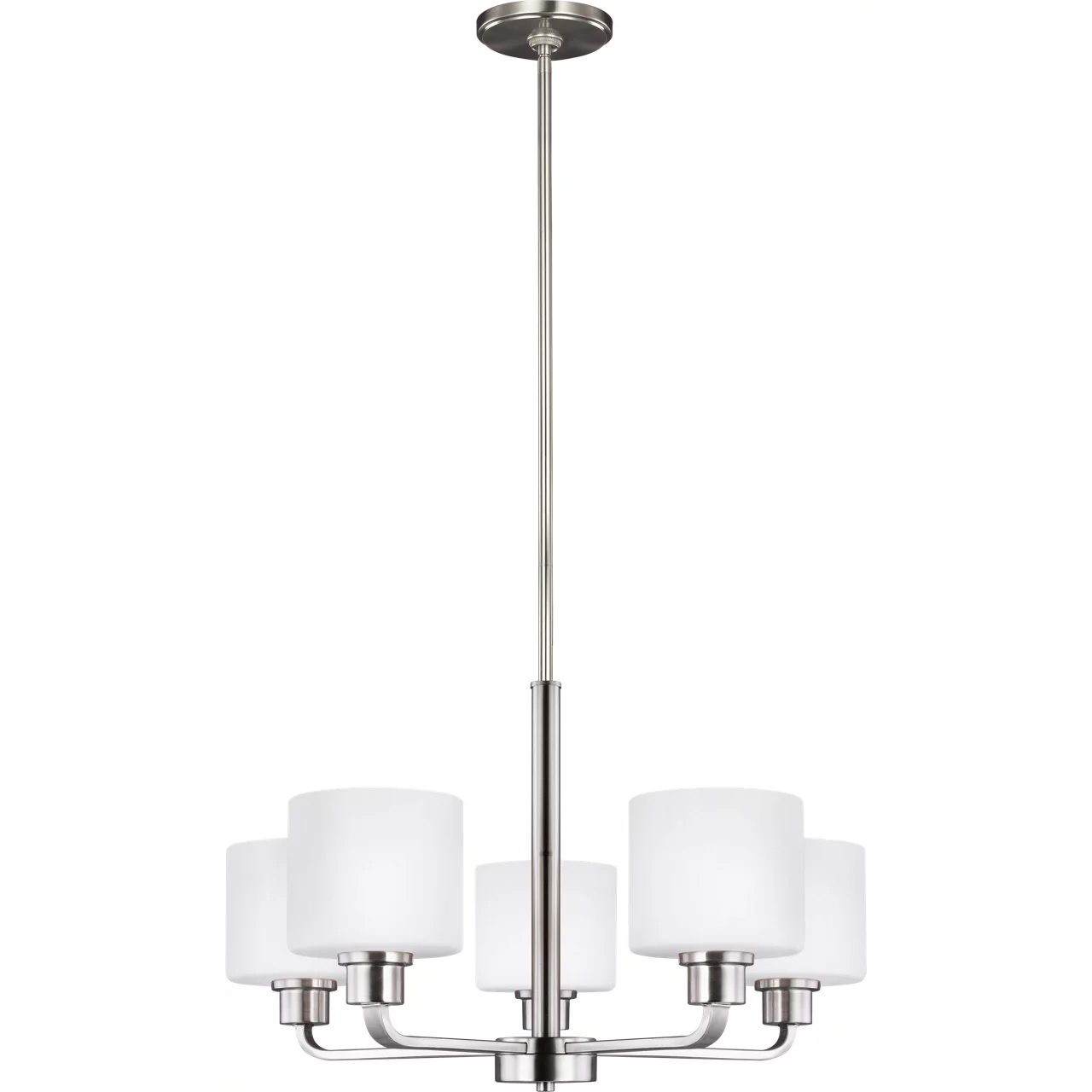 Canfield 5 Light 23.88 inch Brushed Nickel Chandelier Ceiling Light
