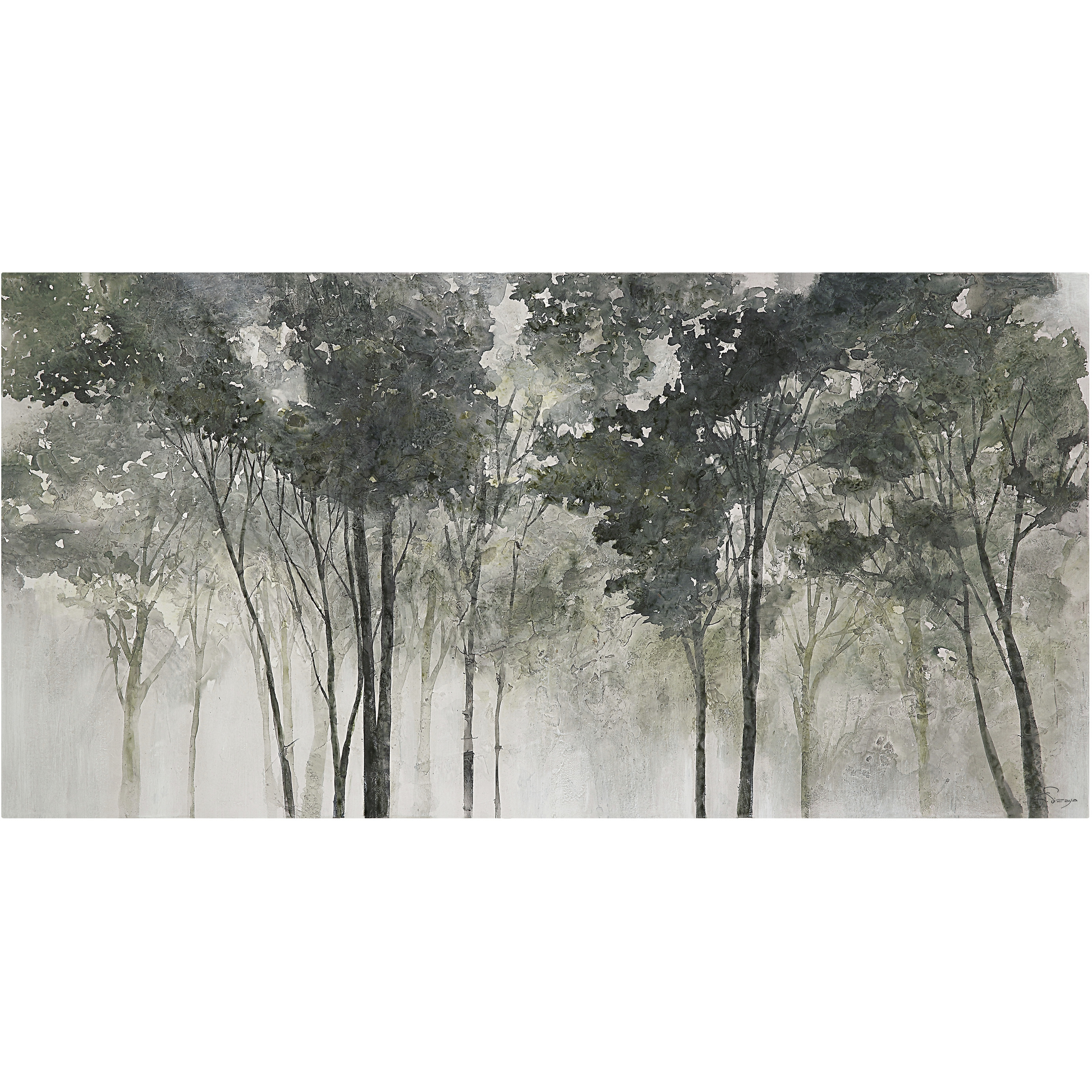 Potter White/Beige/Green Canvas Art