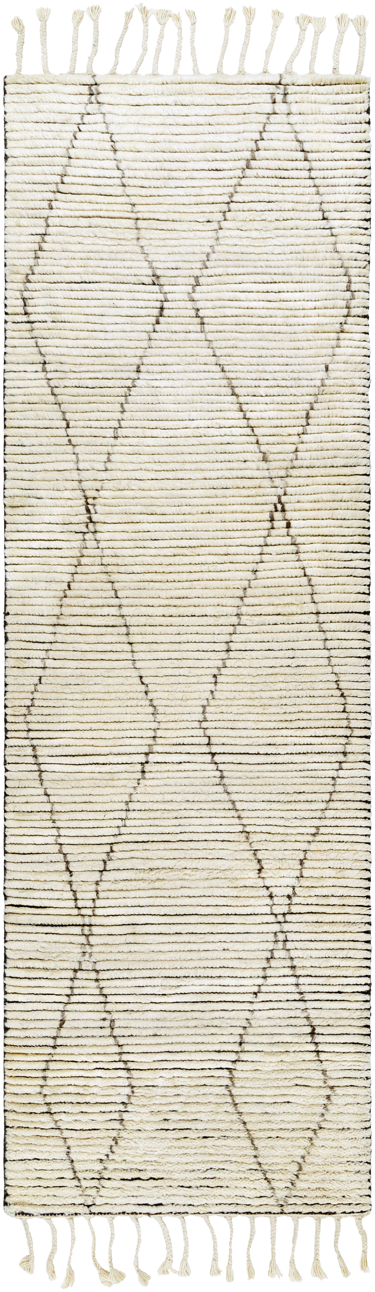 Camille 144 X 36 inch Light Grey Rug, Runner