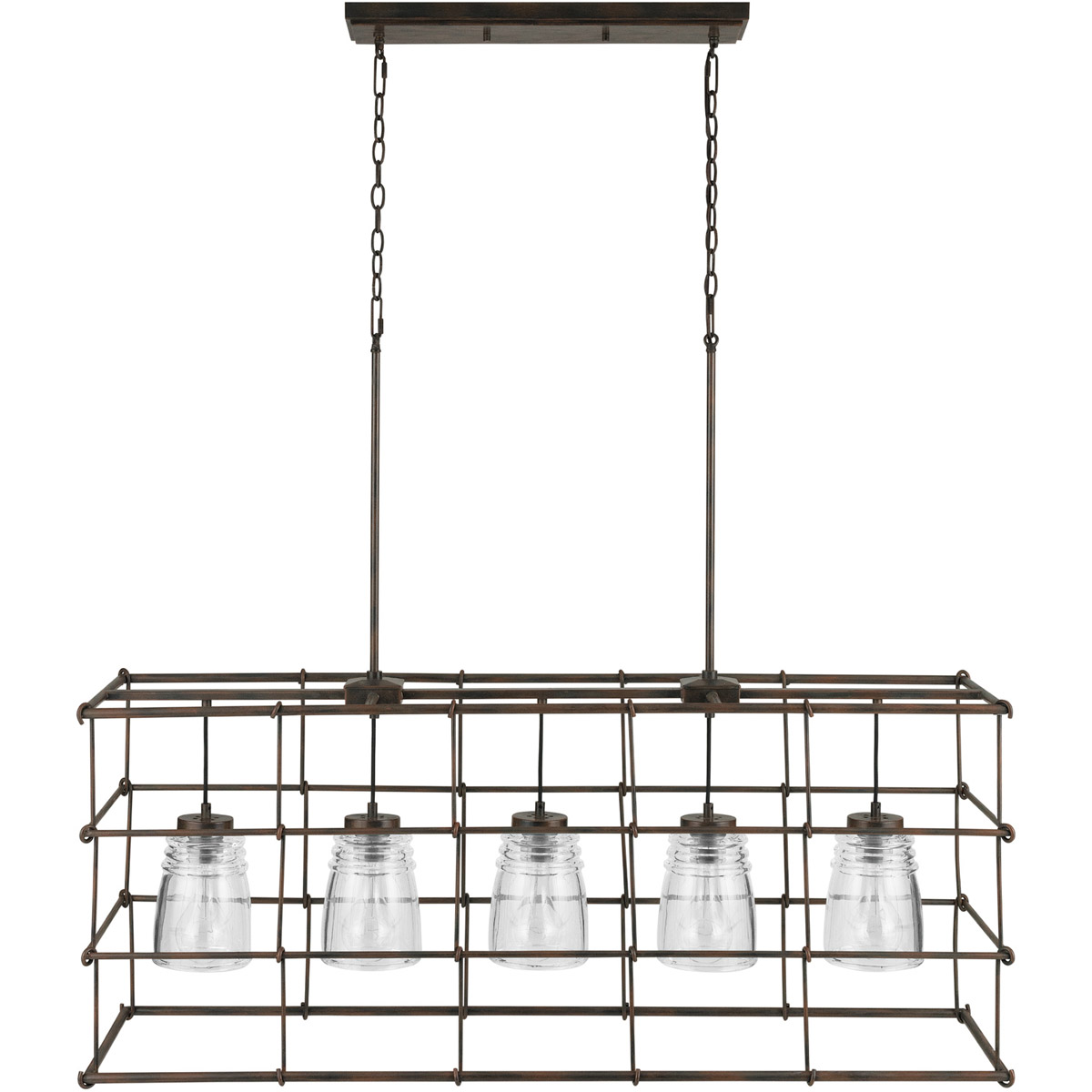 Turner 5 Light 50 inch Nordic Grey Island Ceiling Light