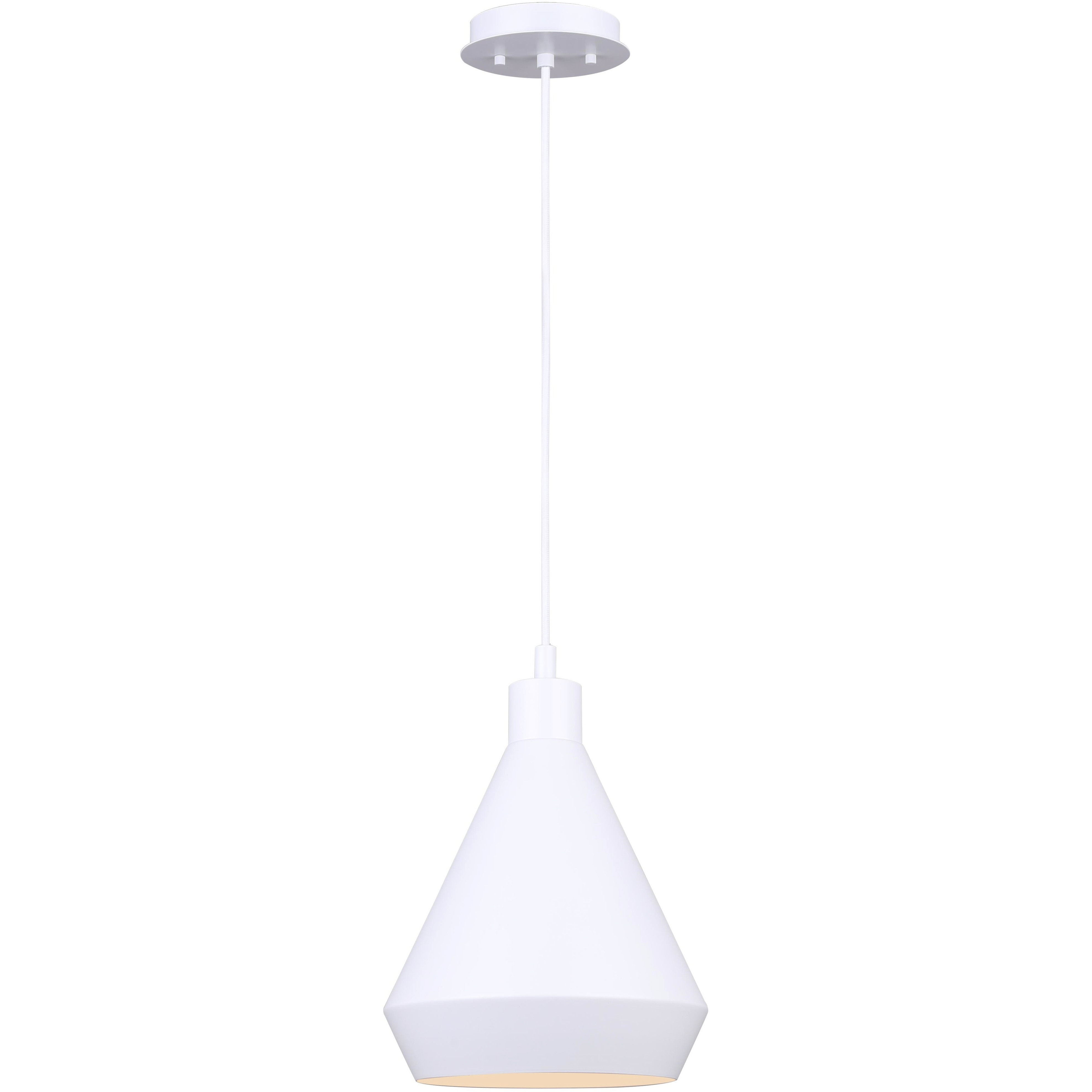 Byck 1 Light 9 inch Matte White Pendant Ceiling Light