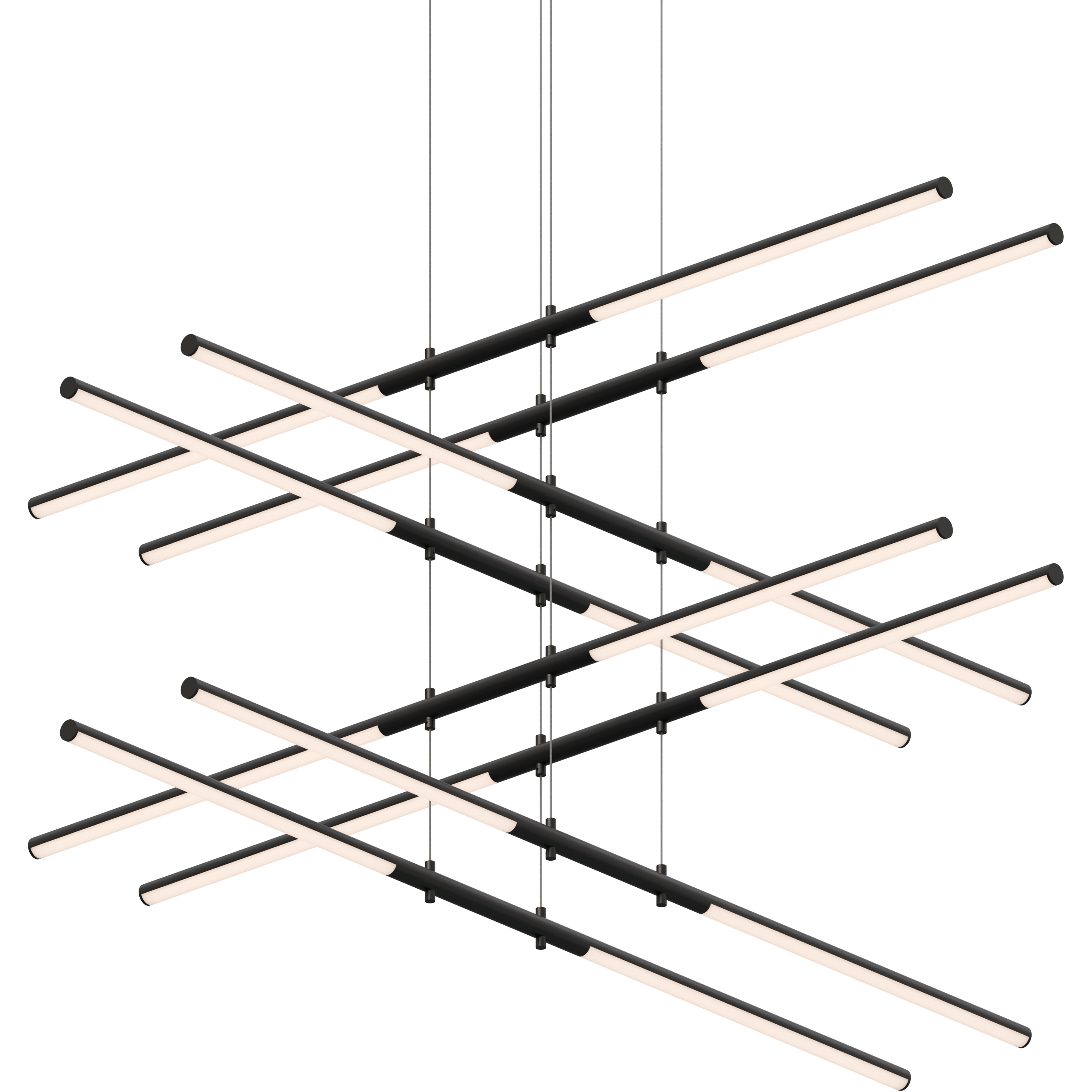 Tik-tak LED 47.5 inch Satin Black Pendant Ceiling Light