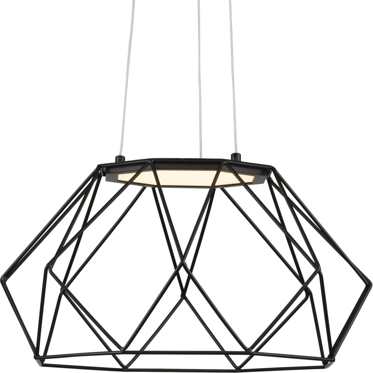 Geodesic LED LED 17.9 inch Matte Black Pendant Ceiling Light, Progress LED