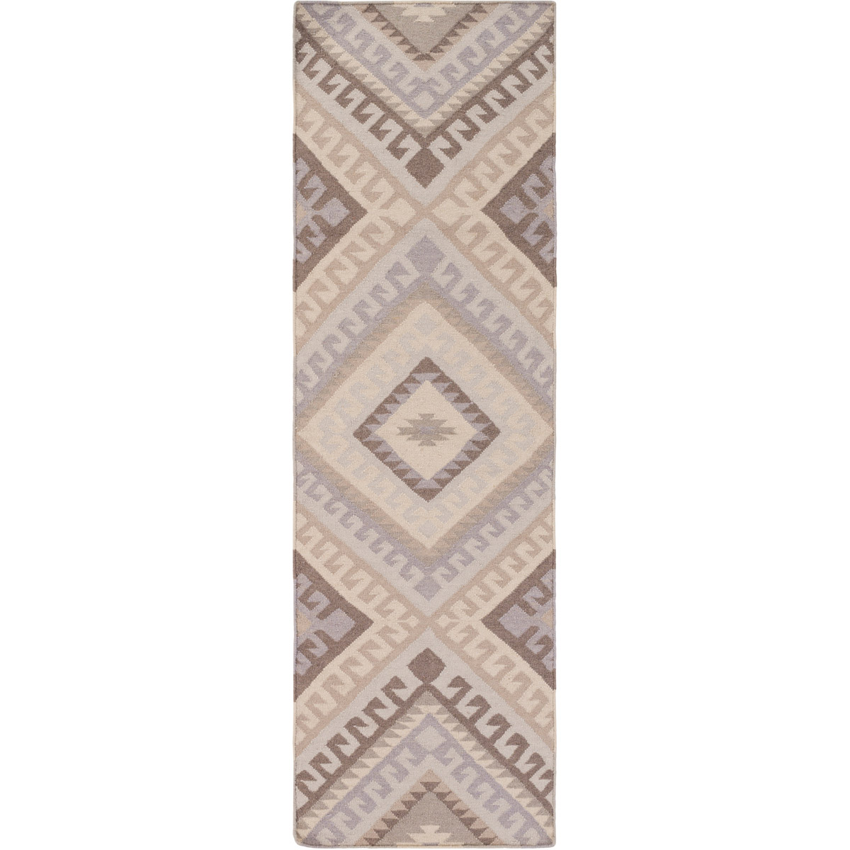 Wanderer 96 X 30 inch Gray and Neutral Runner, Wool