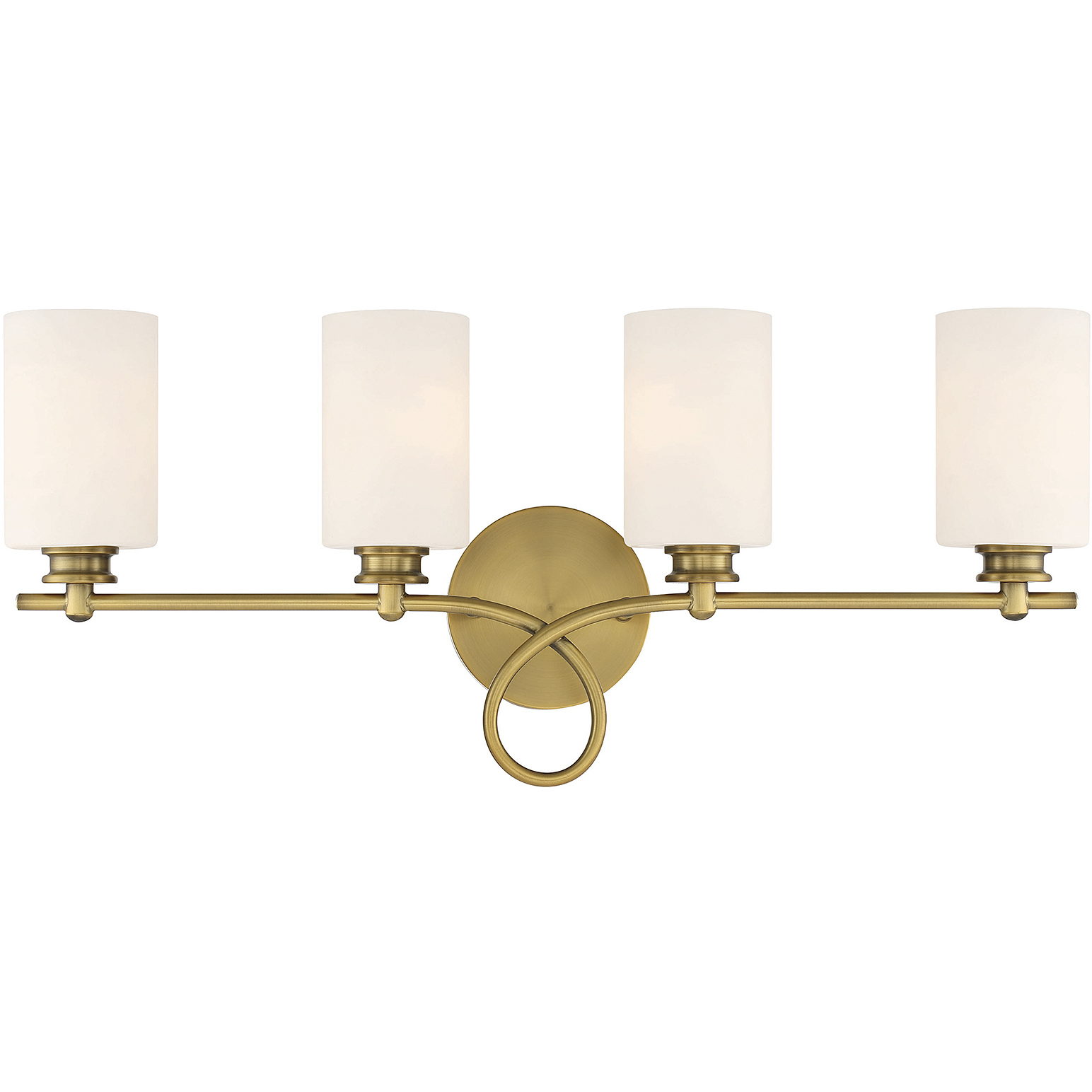 Woodbury 4 Light 28 inch Warm Brass Bathroom Vanity Light Wall Light