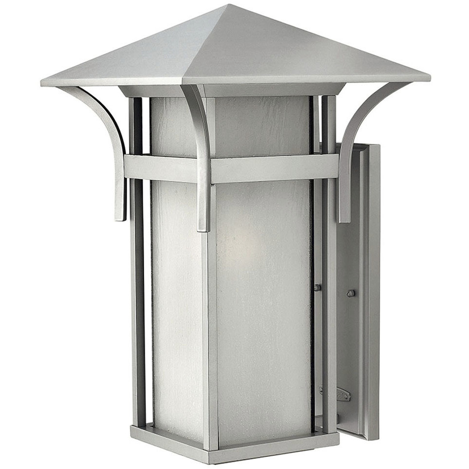 Estate Series Harbor Outdoor Wall Mount Lantern in Titanium, Extra Large