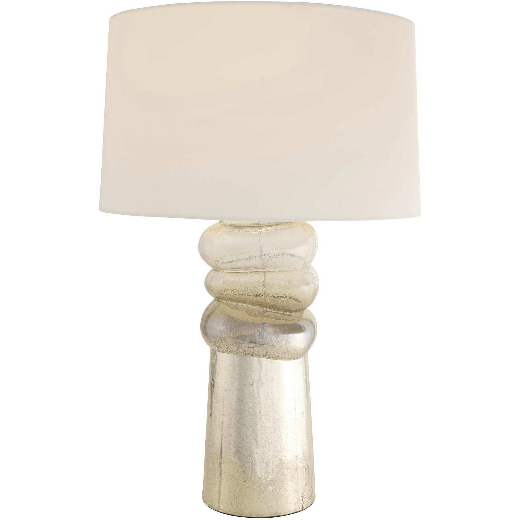 Milan 28 inch 150 watt Antique Mercury Ombre and Polished Nickel Table Lamp Portable Light