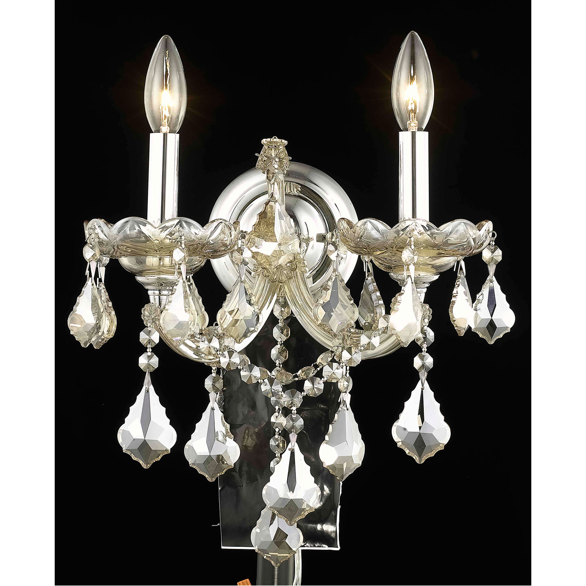 Maria Theresa 2 Light 12 inch Golden Teak Wall Sconce Wall Light in Royal Cut