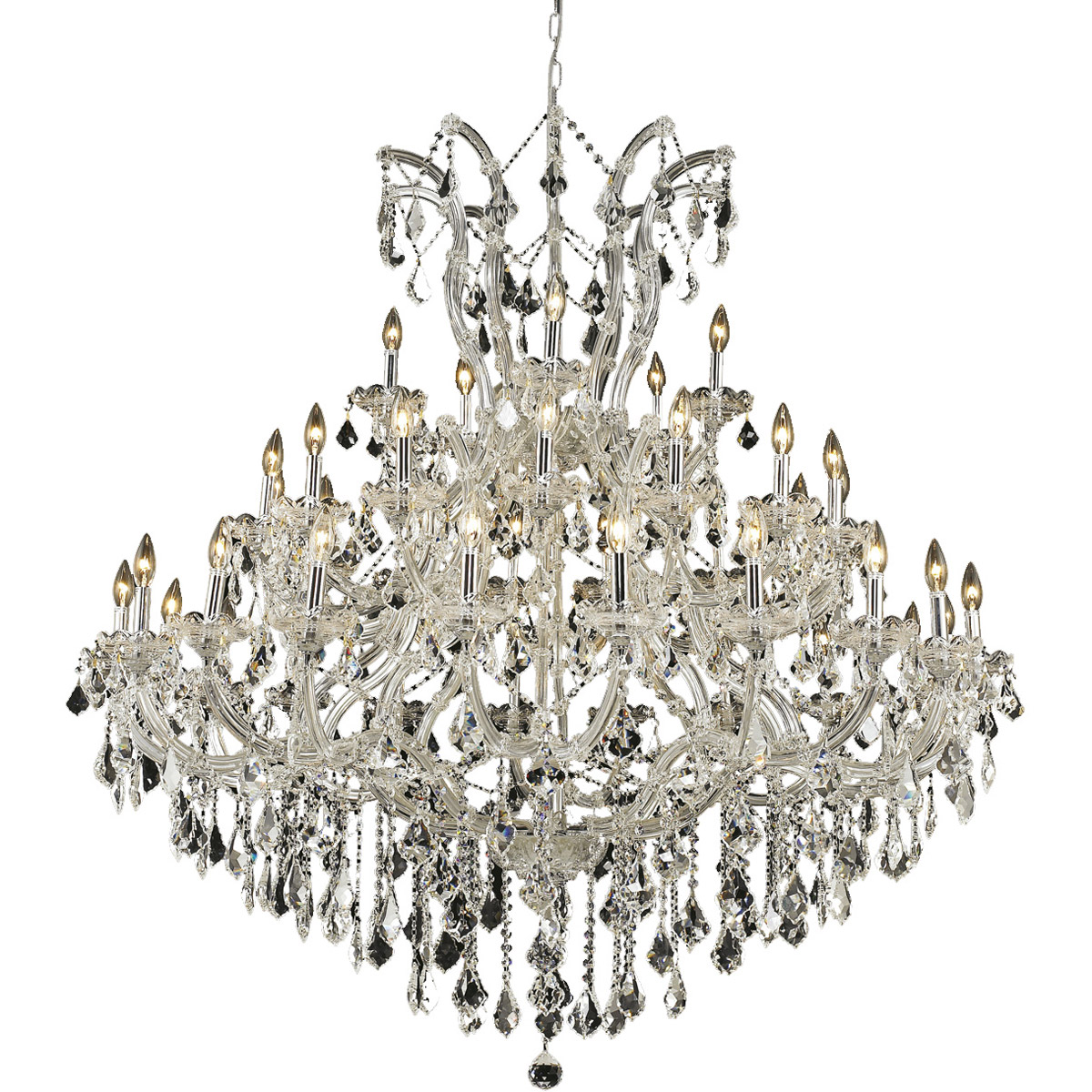 Maria Theresa 41 Light 52 inch Chrome Foyer Ceiling Light in Clear, Royal Cut