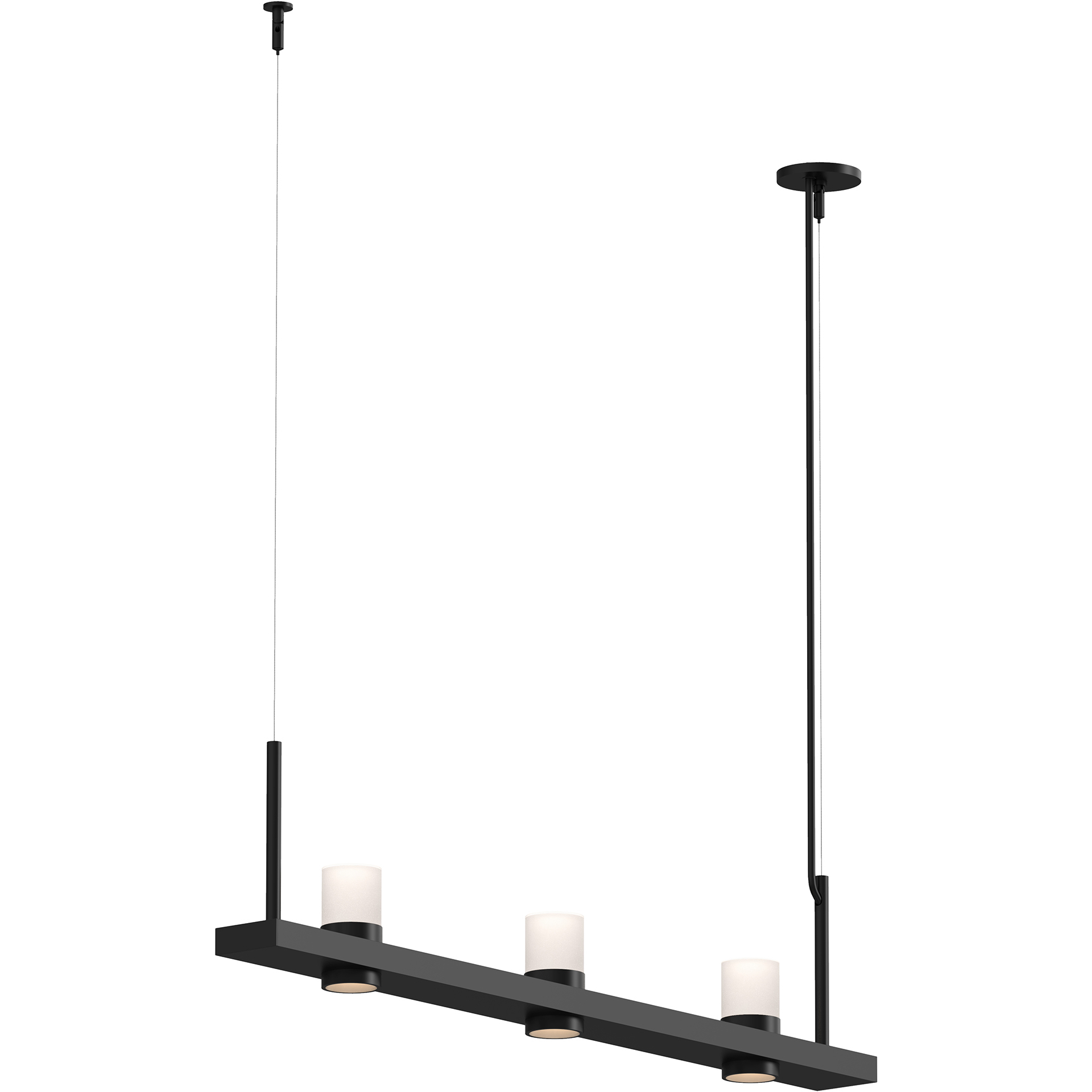 Intervals LED 48.25 inch Satin Black Pendant Ceiling Light