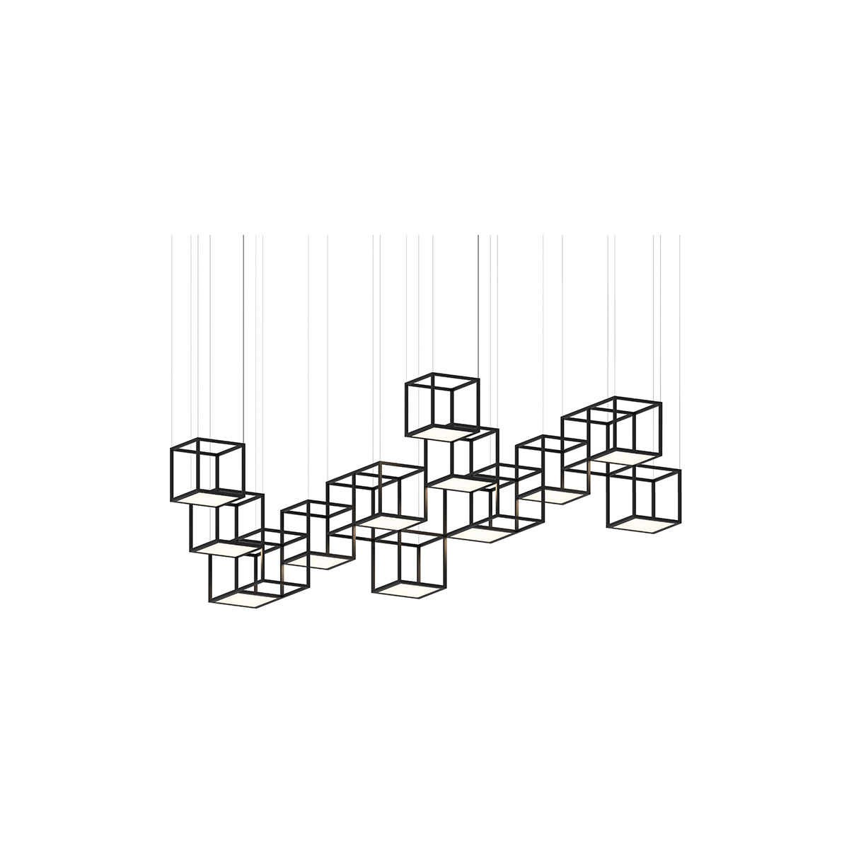 Cubix LED 120.5 inch Satin Black Pendant Ceiling Light