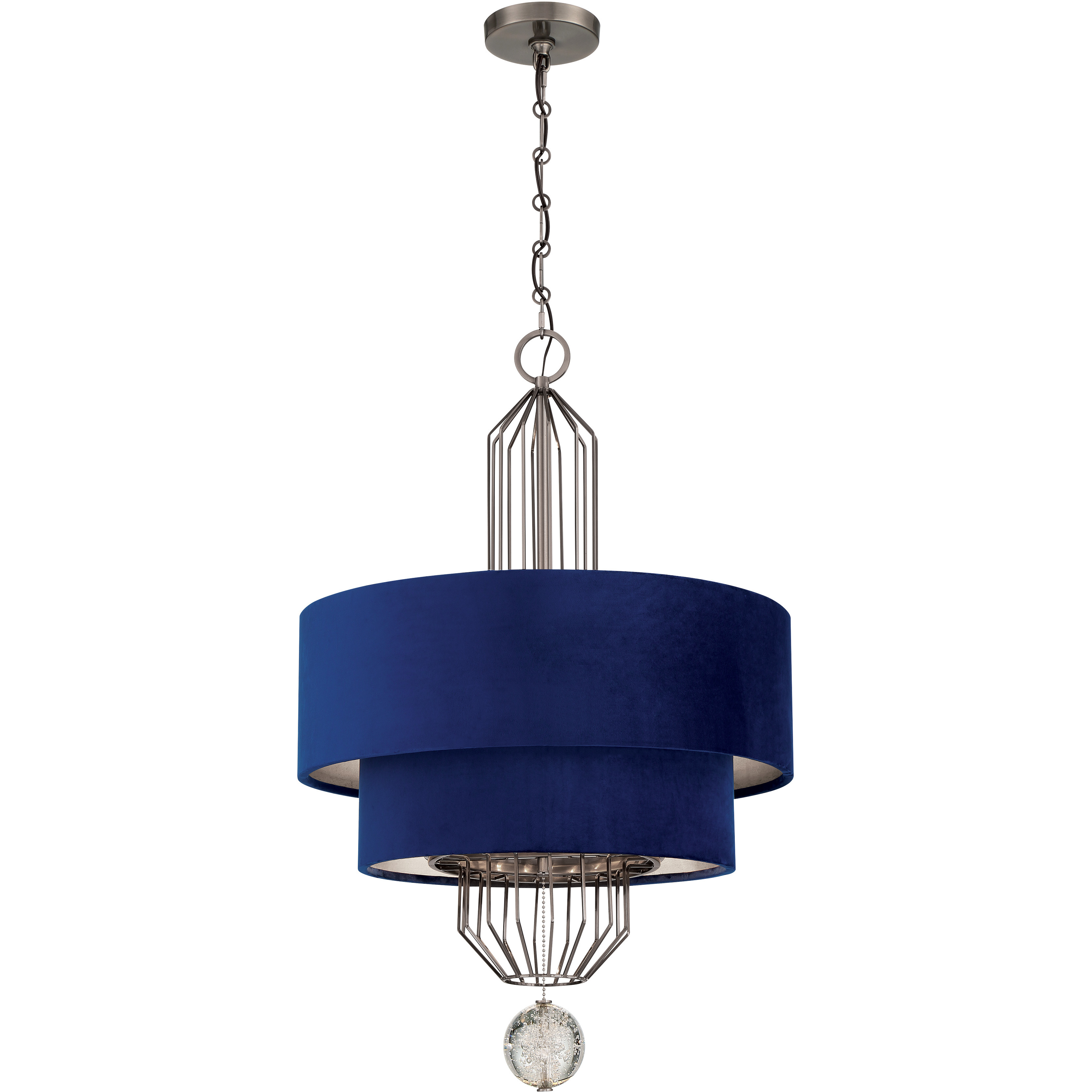 Grandeur LED 24 inch Aged Antique Nickel Pendant Ceiling Light