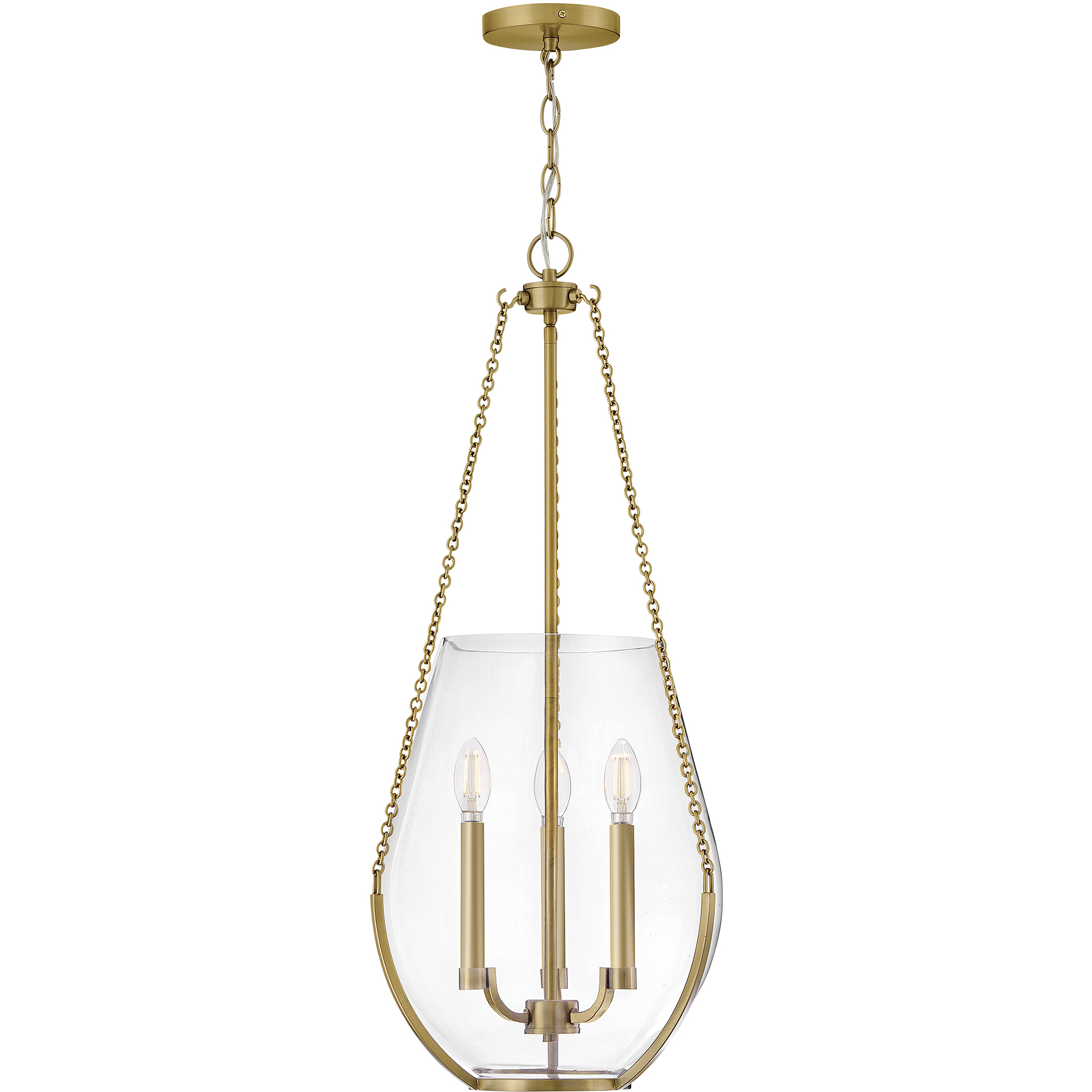 Farrin Pendant Ceiling Light in Lacquered Brass