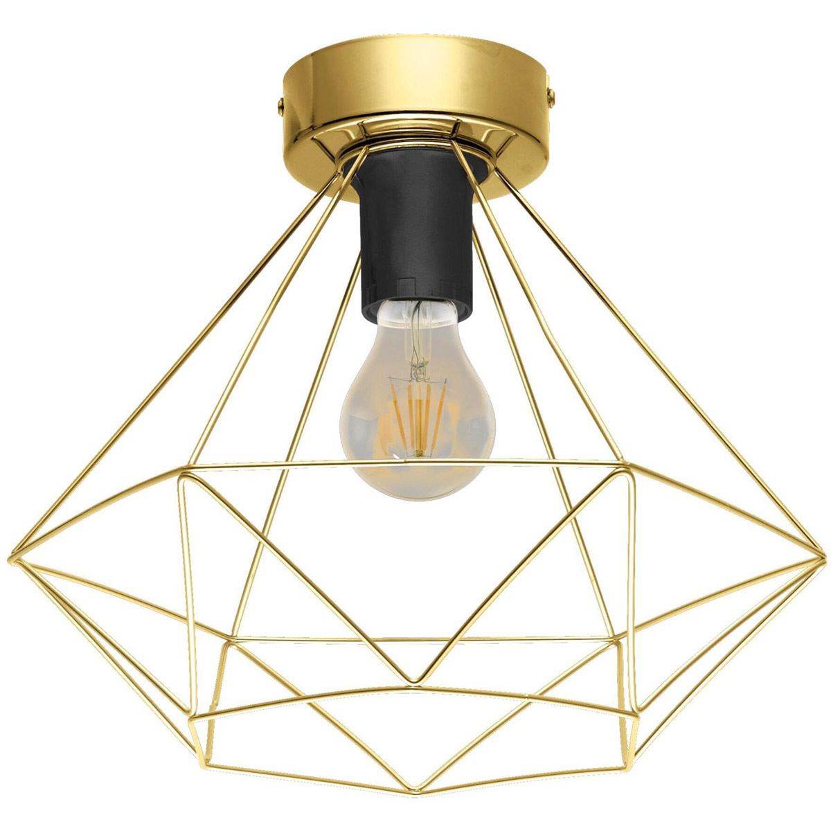Tarbes 1 Light 12.8 inch Brushed Brass Flush Mount Ceiling Light