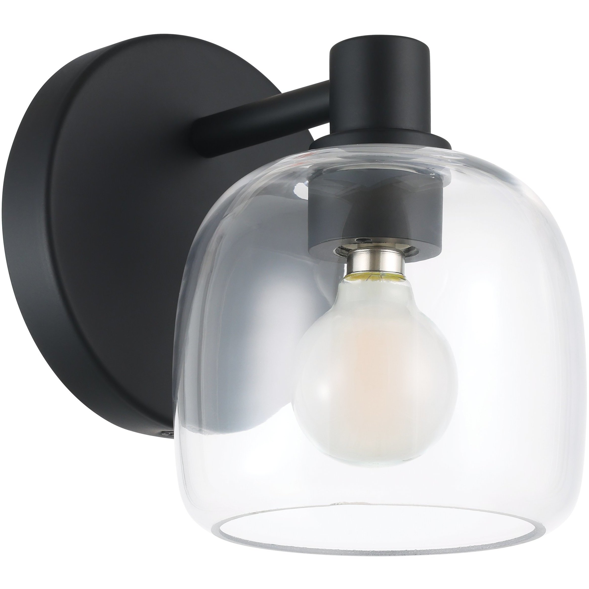 Valentina 1 Light 6.25 inch Matte Black Vanity Light Wall Light