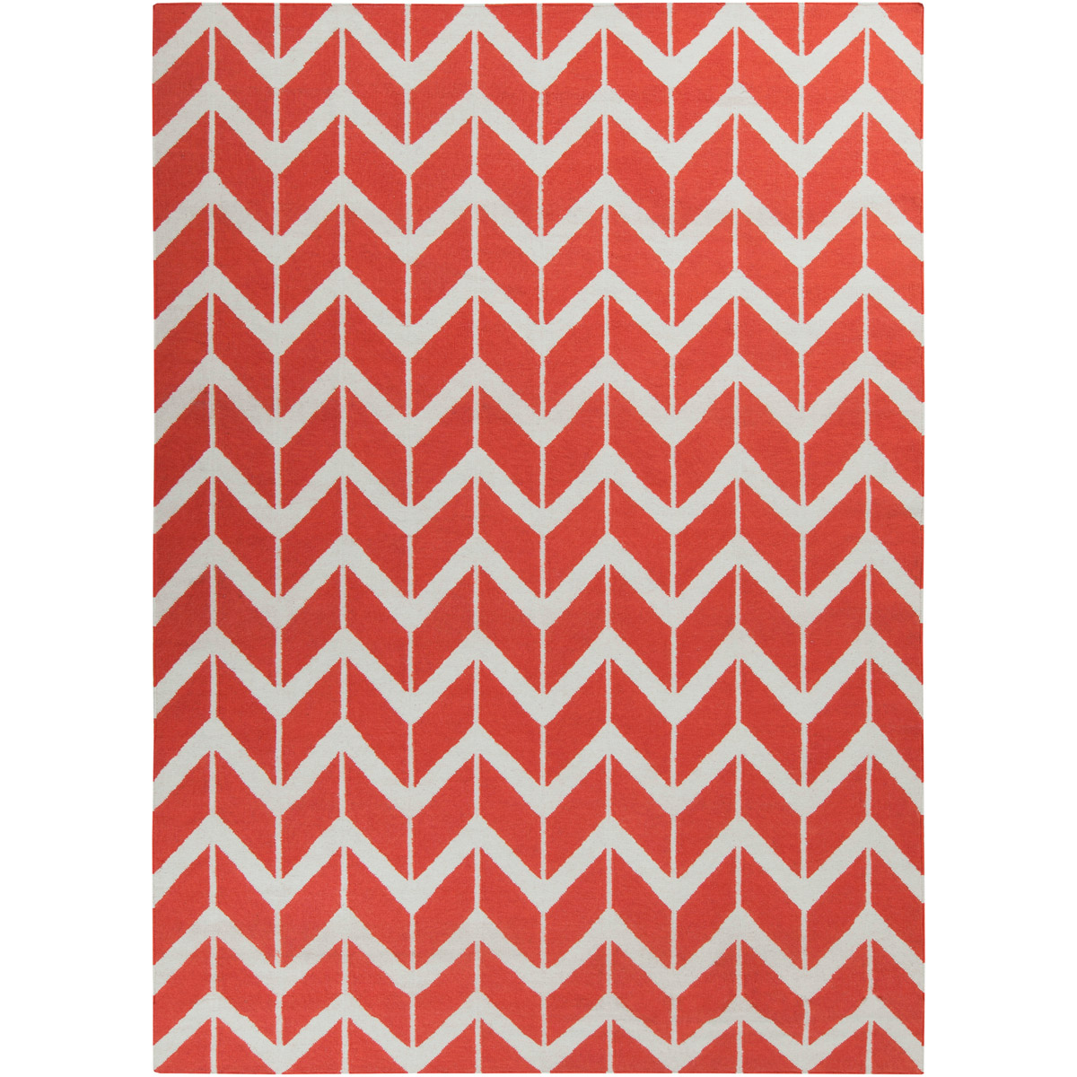 Fallon 66 X 42 inch Bright Orange, Beige Rug