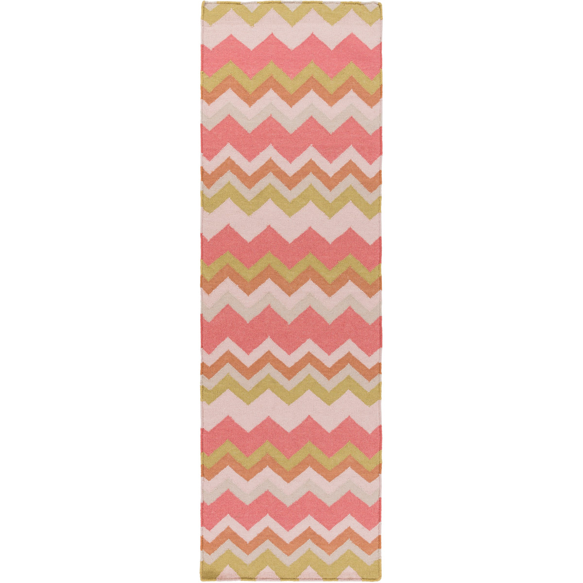 Frontier 36 X 24 inch Bright Pink, Wheat, Ivory, Camel, Lilac Rug