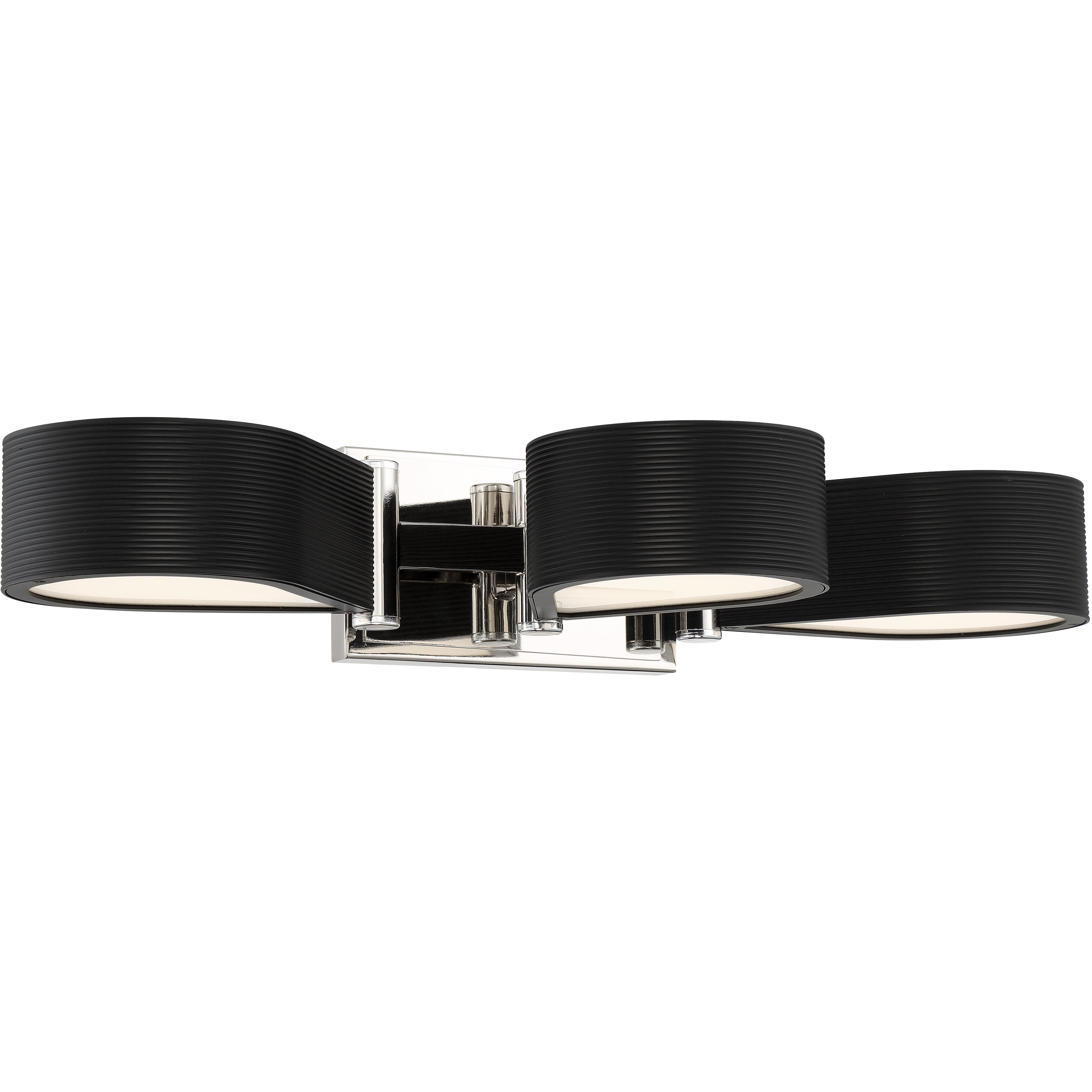 Side Step LED 24 inch Coal With Polished Nichel High Bath Light Wall Light