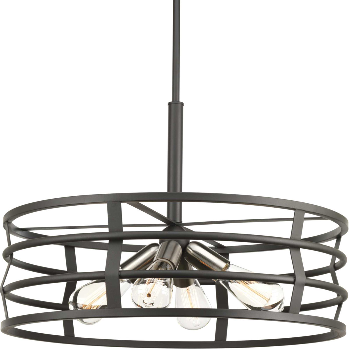 Remix 4 Light 22 inch Graphite Pendant Ceiling Light, Design Series