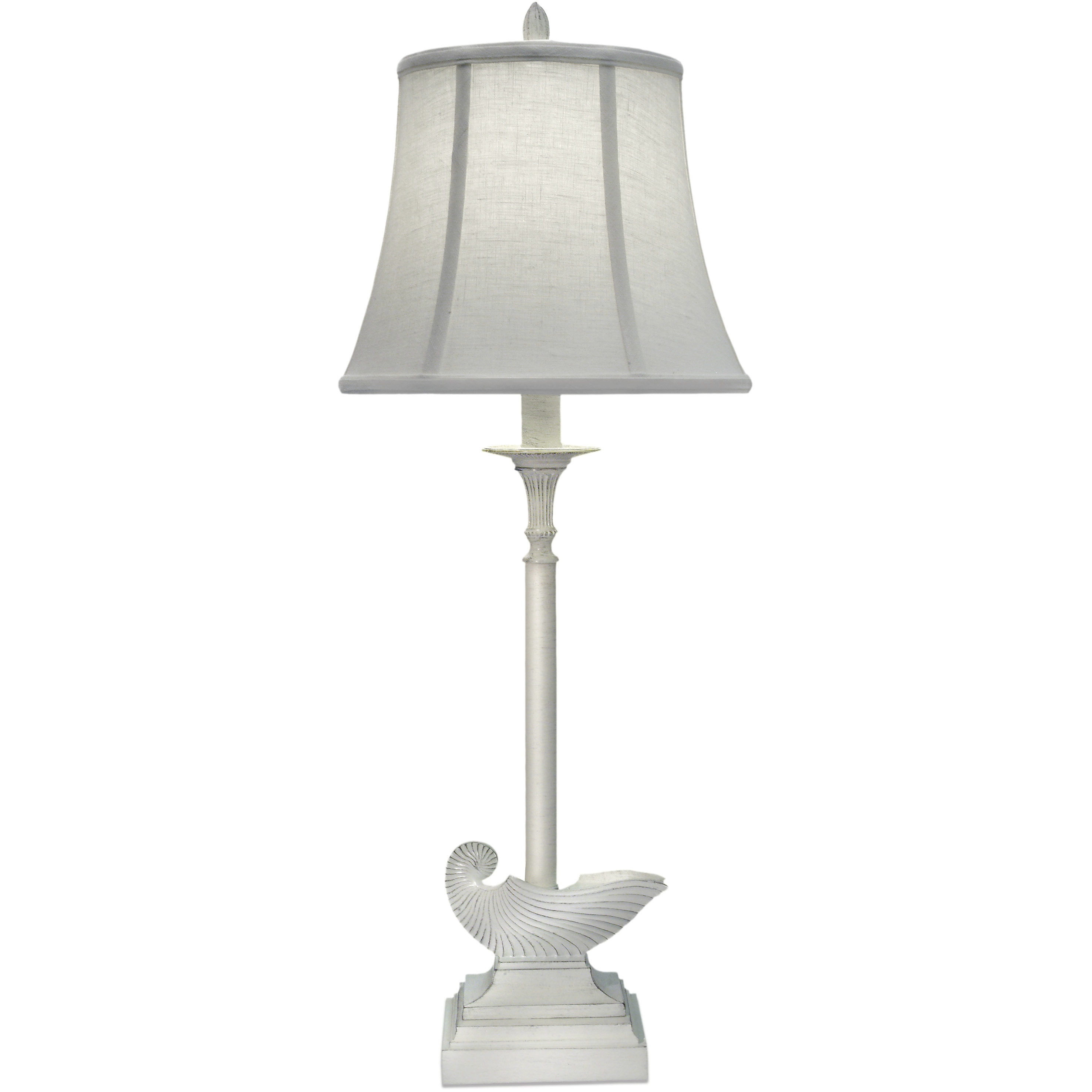Ellie 32 inch 150 watt Distressed White Buffet Lamp Portable Light