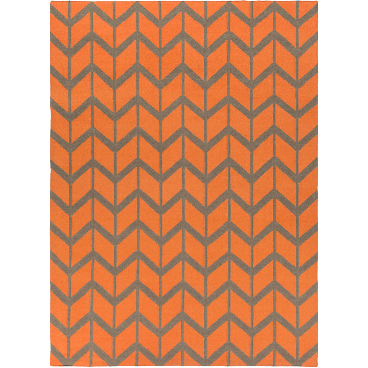 Fallon 132 X 96 inch Burnt Orange, Charcoal Rug