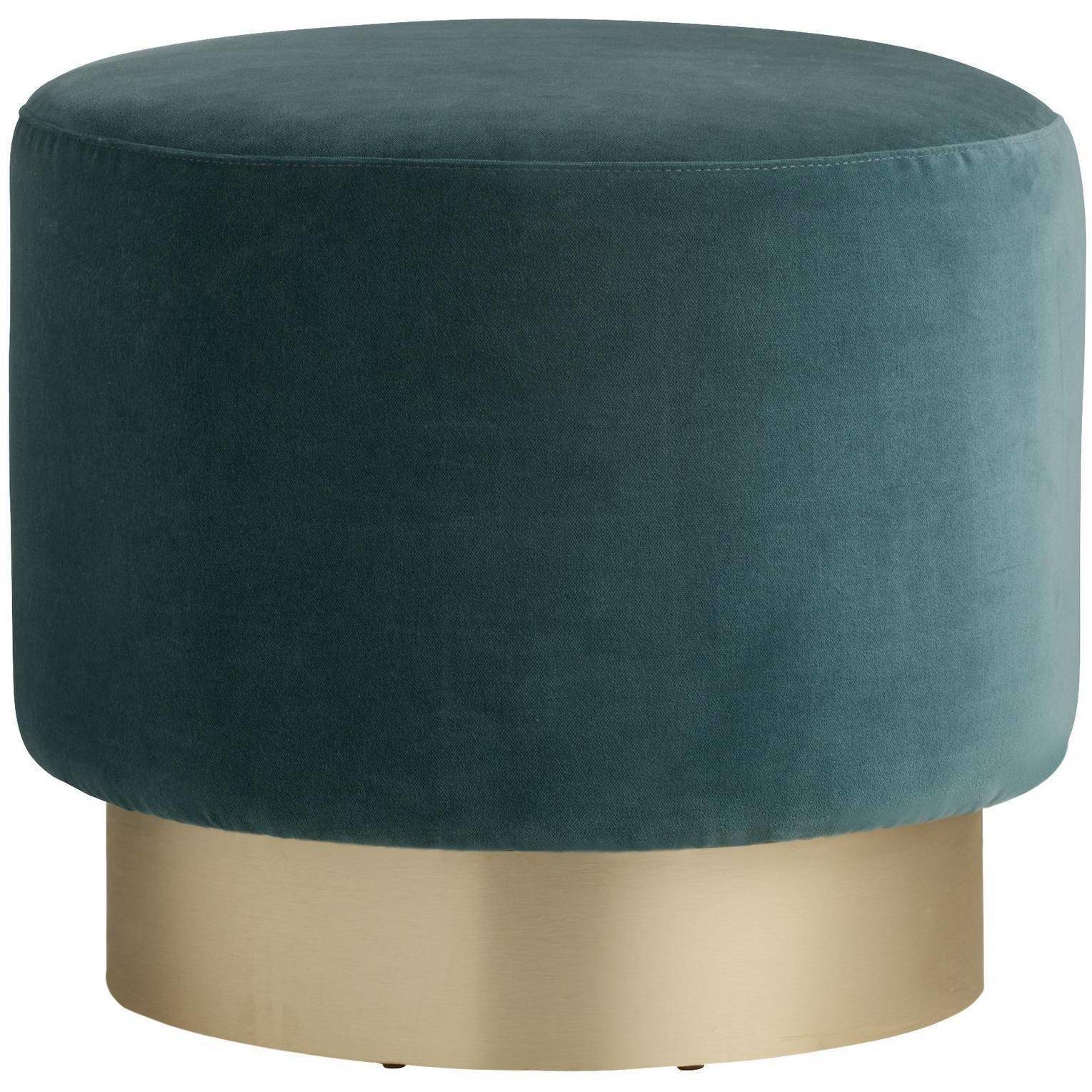 Avalon 20 inch Aegean and Champagne Swivel Ottoman