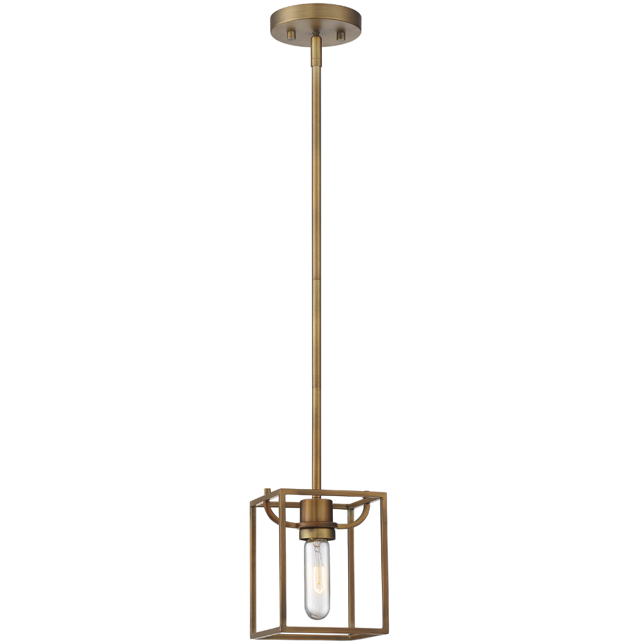 Uptown 1 Light 6 inch Old Satin Brass Mini Pendant Ceiling Light