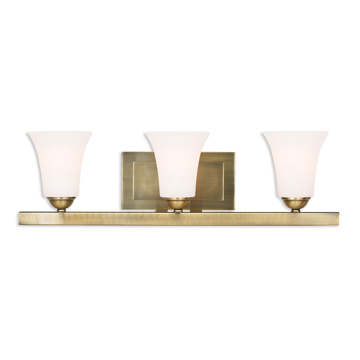 Ridgedale 3 Light 25.25 inch Antique Brass Vanity Sconce Wall Light