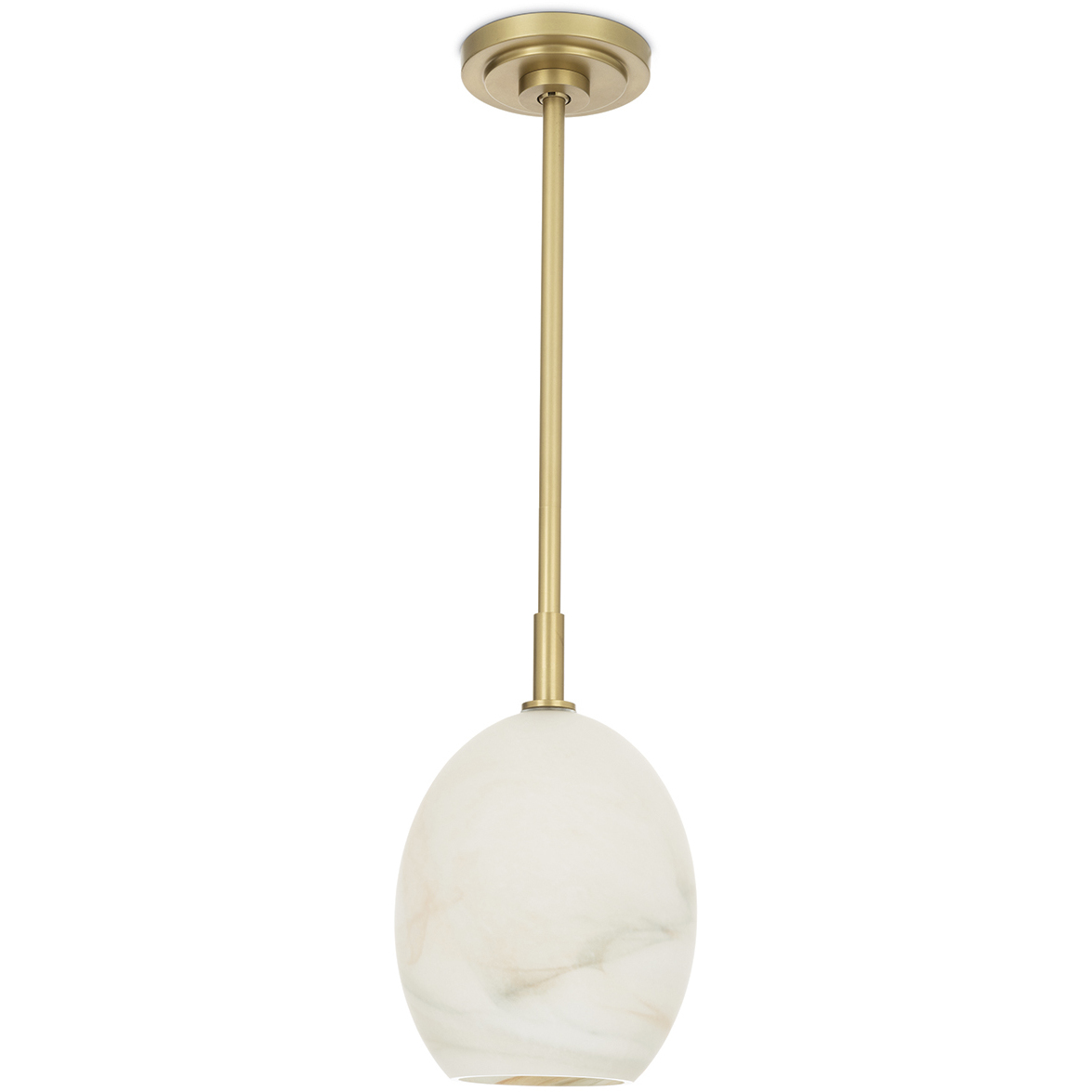 Regina Andrew Artemis 1 Light 8 inch Natural Brass Pendant Ceiling Light in Alabaster Glass 16-1523NB-ALB - Open Box